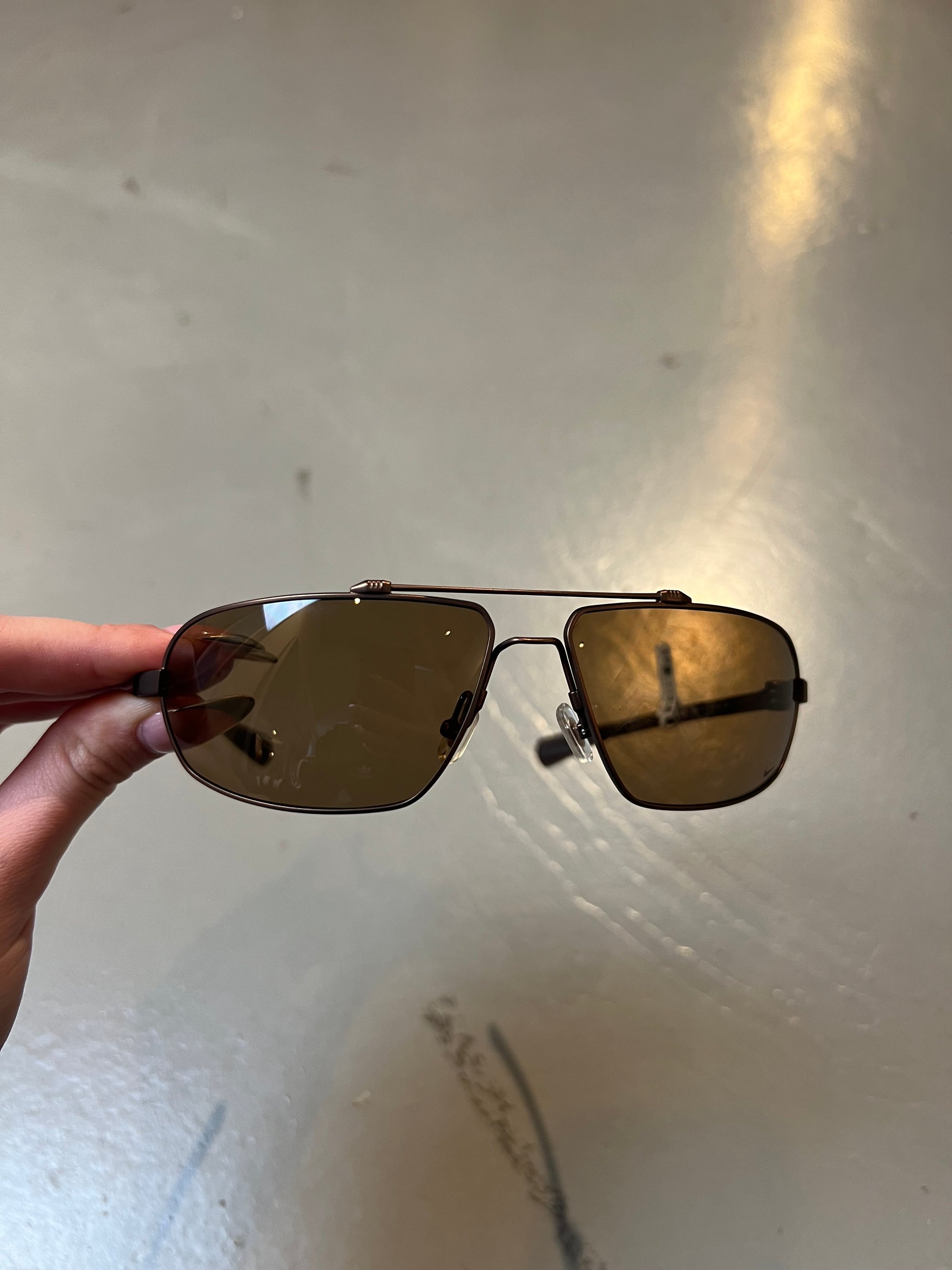 Nike Brown Pilot Sunglasses