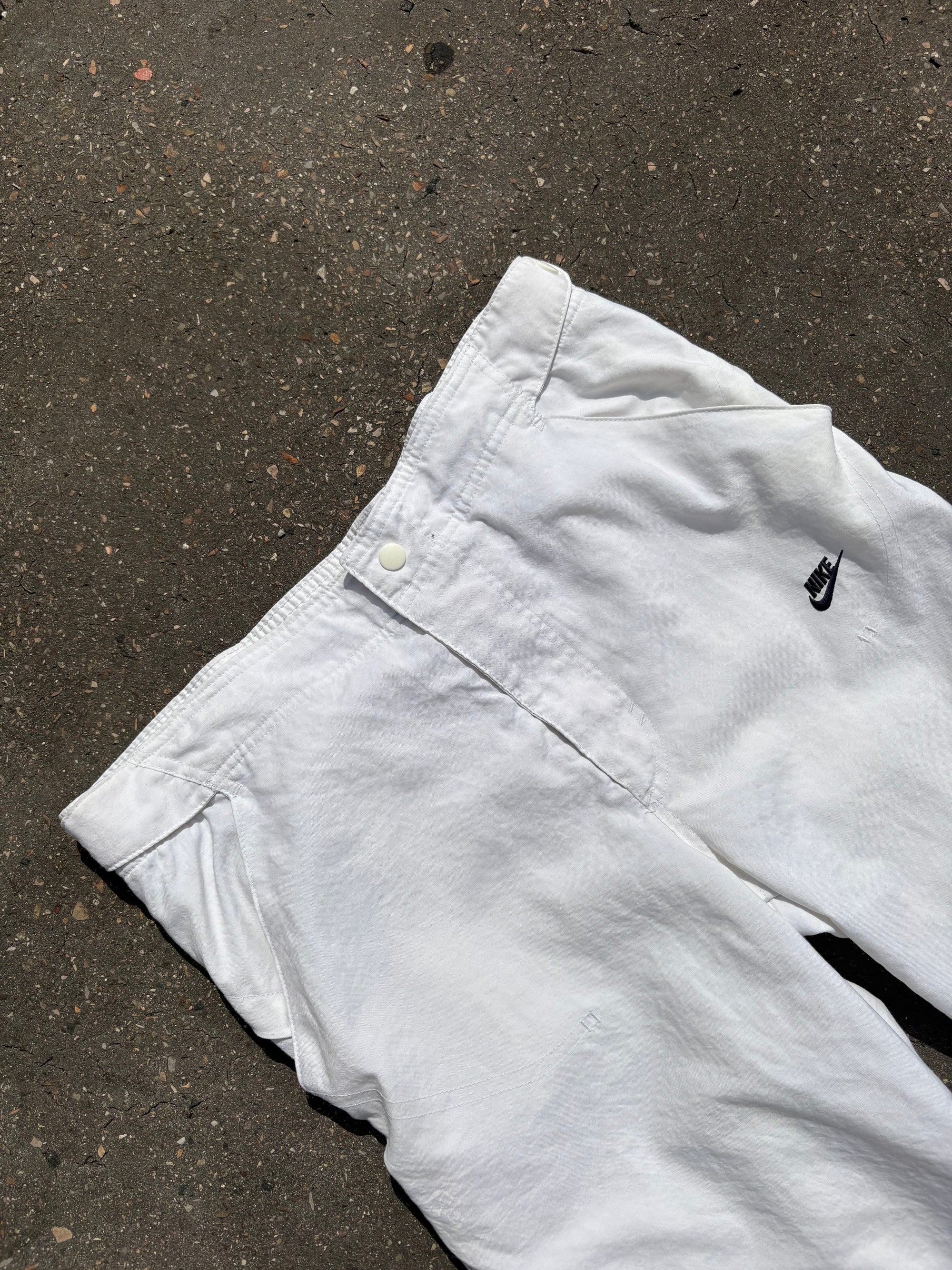 Vintage 3/4 White Nike Track Pants M/L