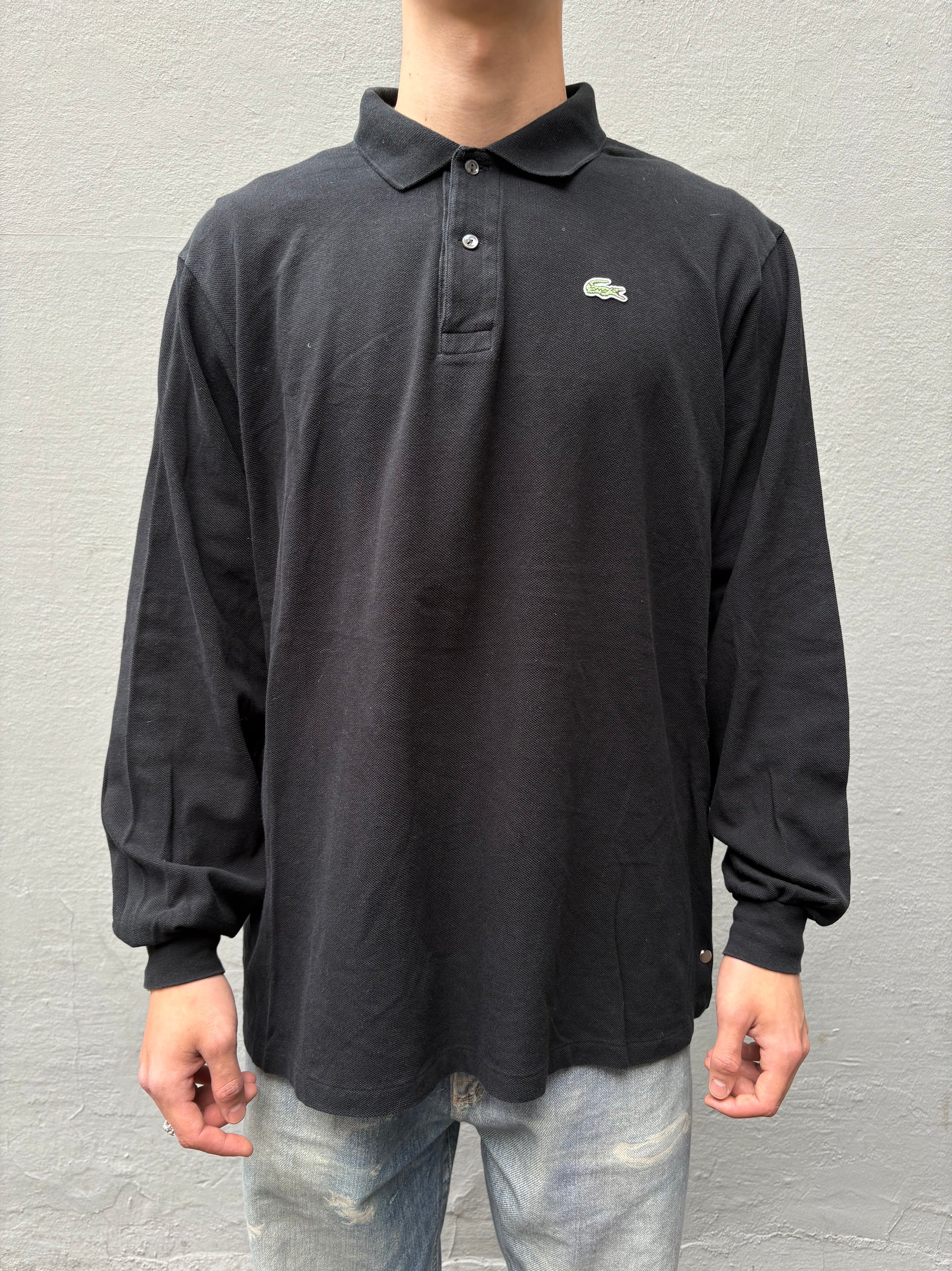 Vintage Black Lacoste Polo Longsleeve L/XL