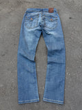 Y2K Laguna Beach „New Crystal Cove“ Mid Waist Denim für Damen. Y2K 2000s Fashion