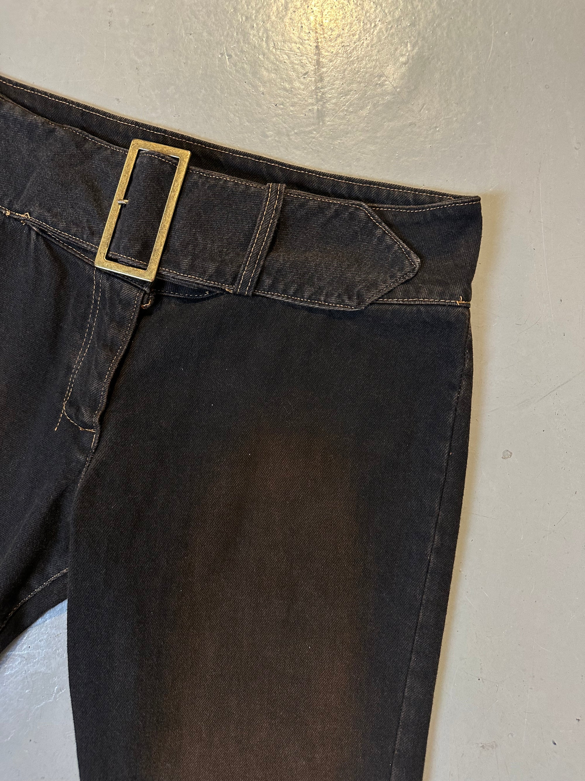 Vintage Dark Brown Washed Straight Leg Denim M/L