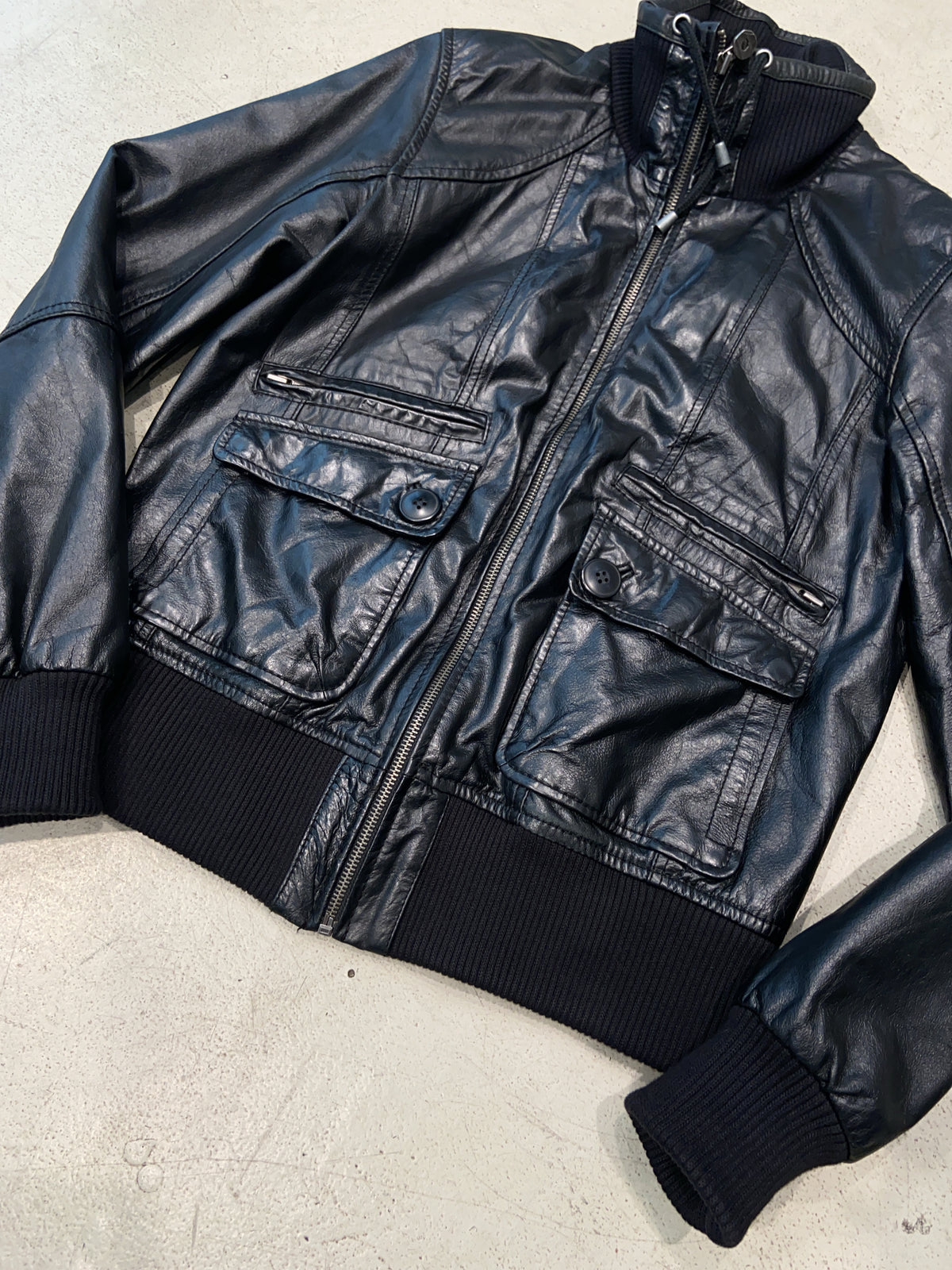 Vintage Bsk Leder Jacke (L)