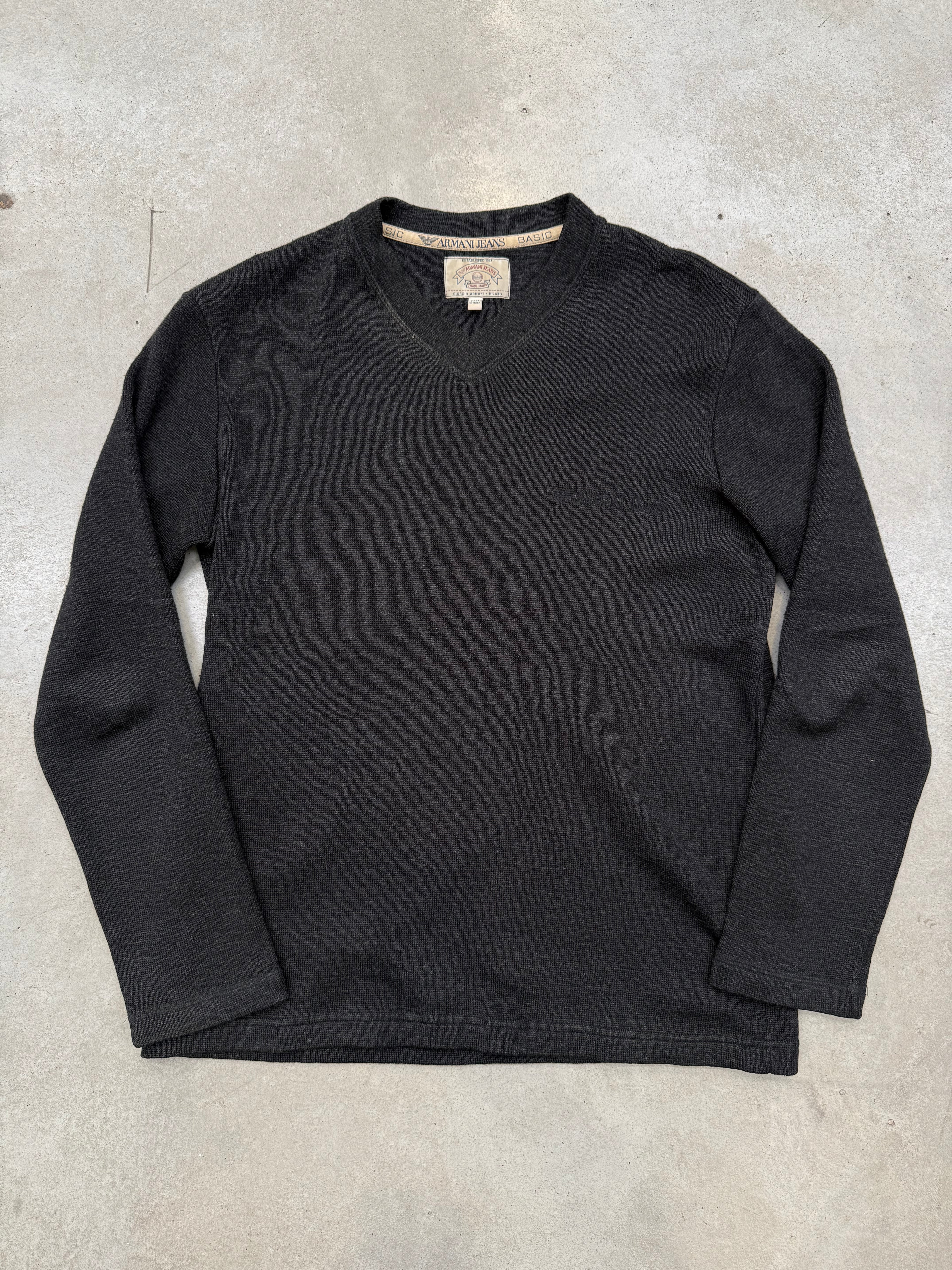 Vintage Armani Jeans Black Sweater M/L