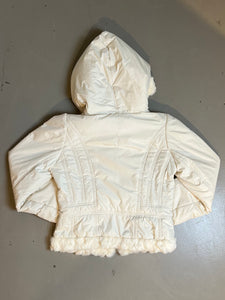 Vintage White Roccobarocco Fur Jacket S/M
