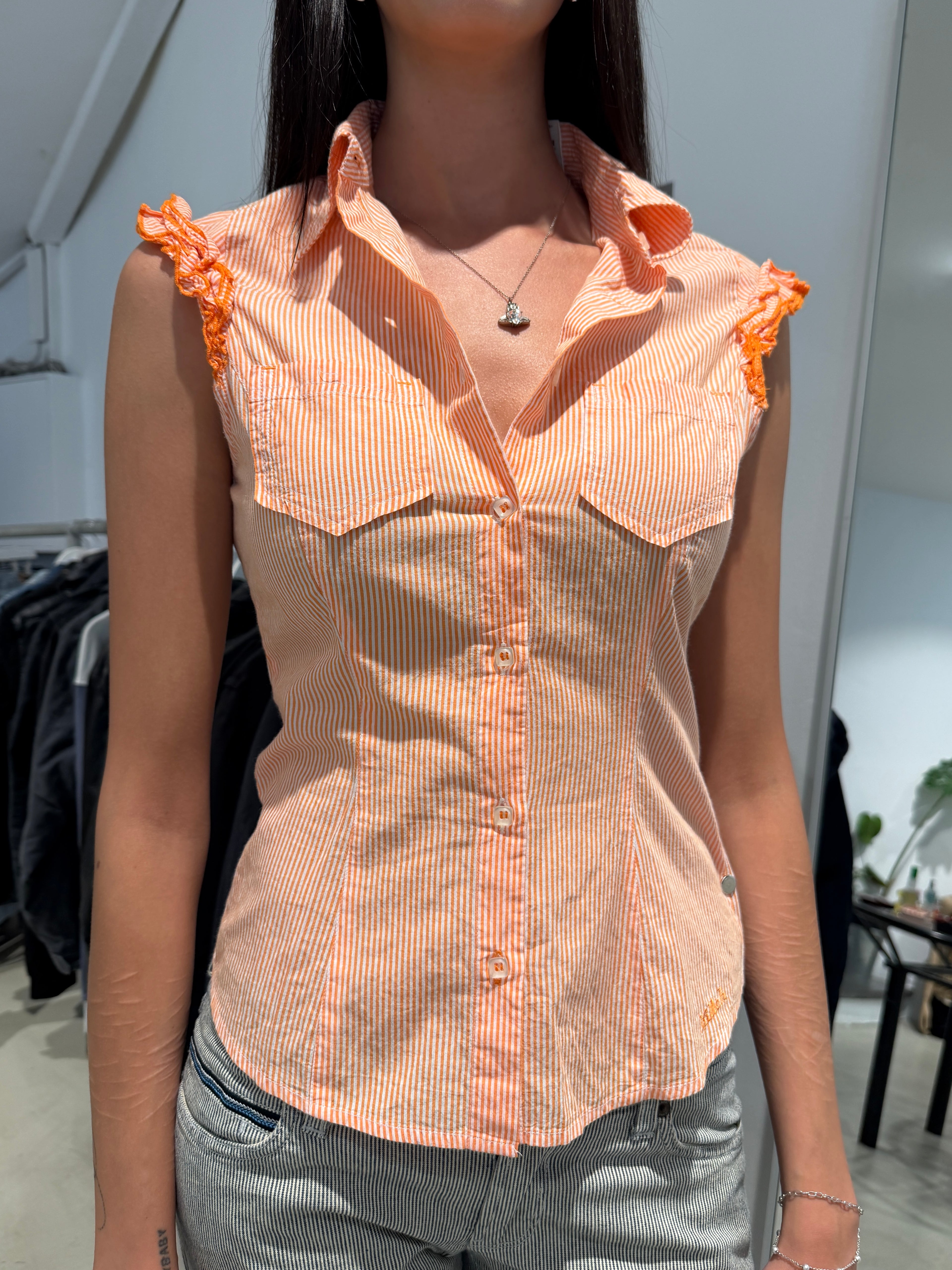 Vintage Killah Orange Sleeveless Shirt (S)
