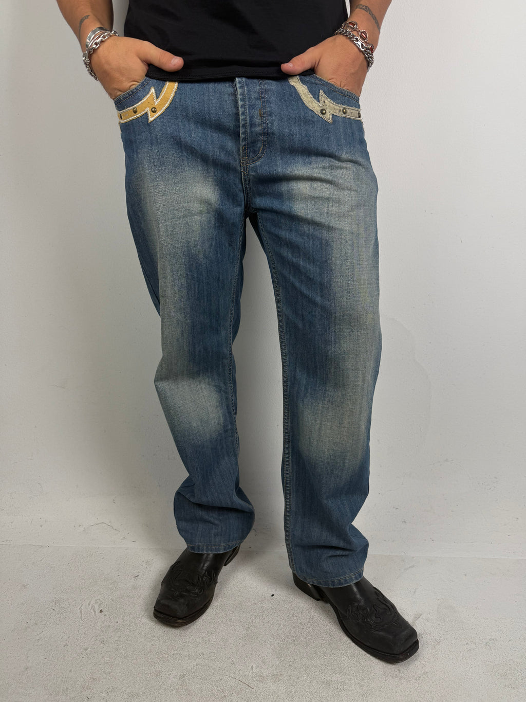 Vintage Just Cavalli Baggy Denim with Back Print L