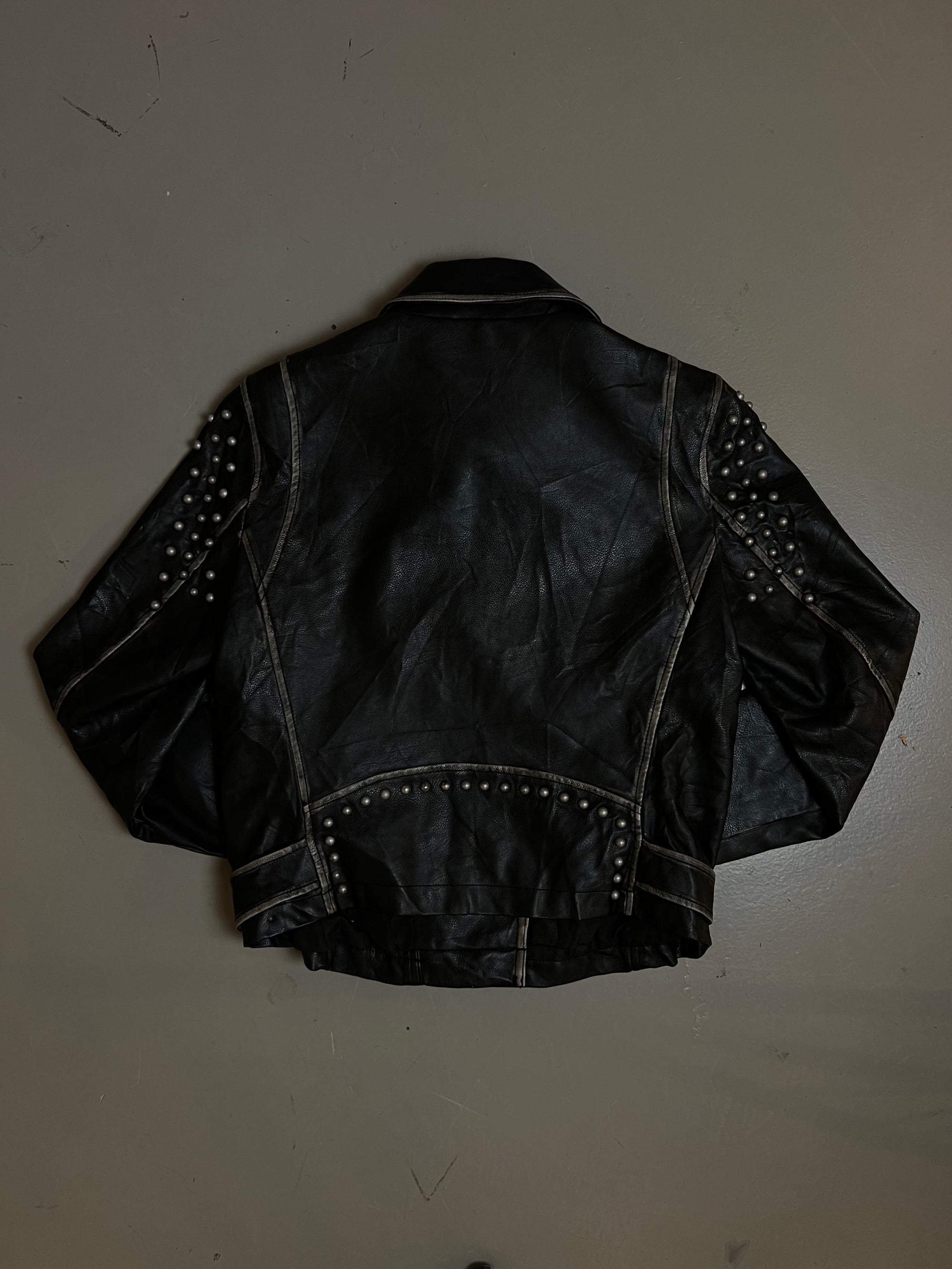 Produkt  Bild der Vintage Leather Jacket M von hinten