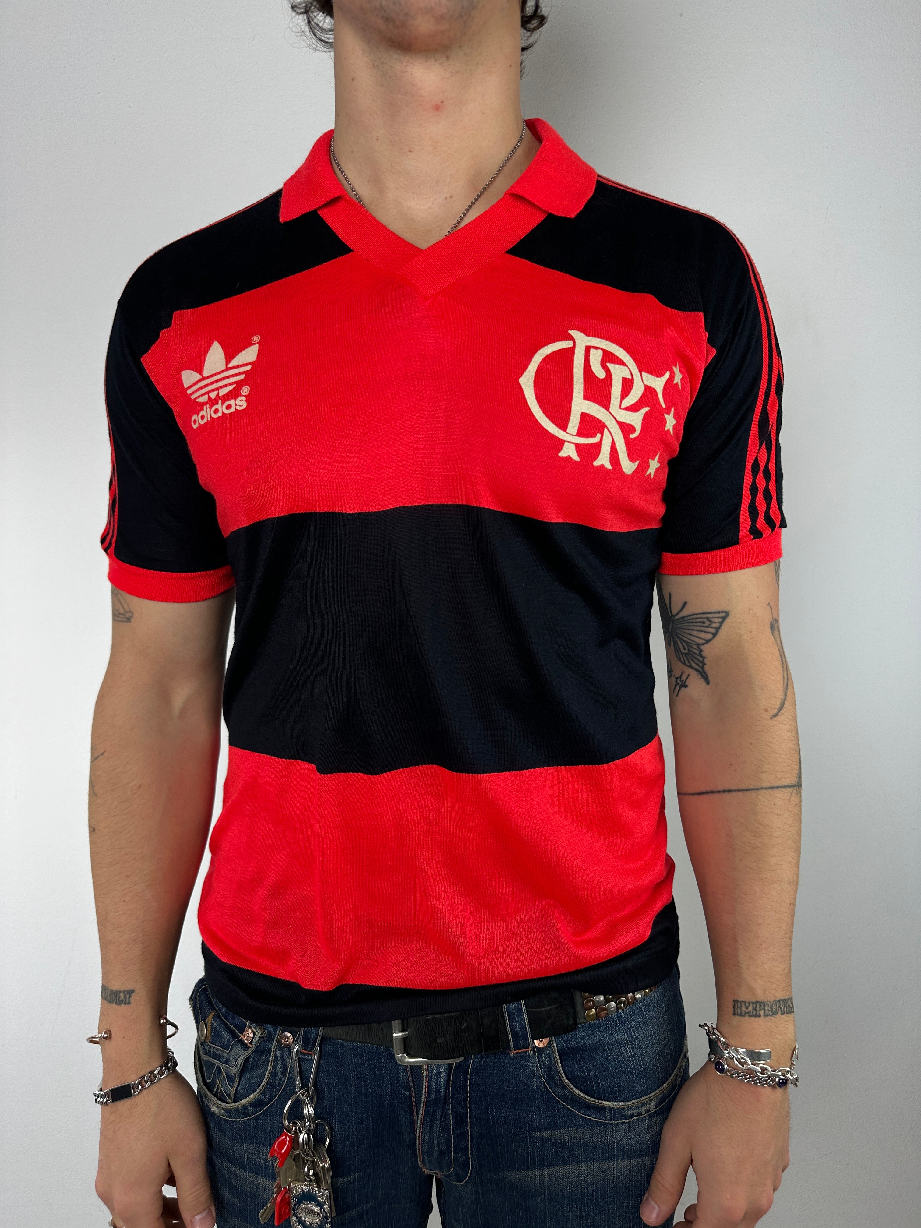 Vintage 80s Trefoil CR Flamengo Adidas Jersey M/L