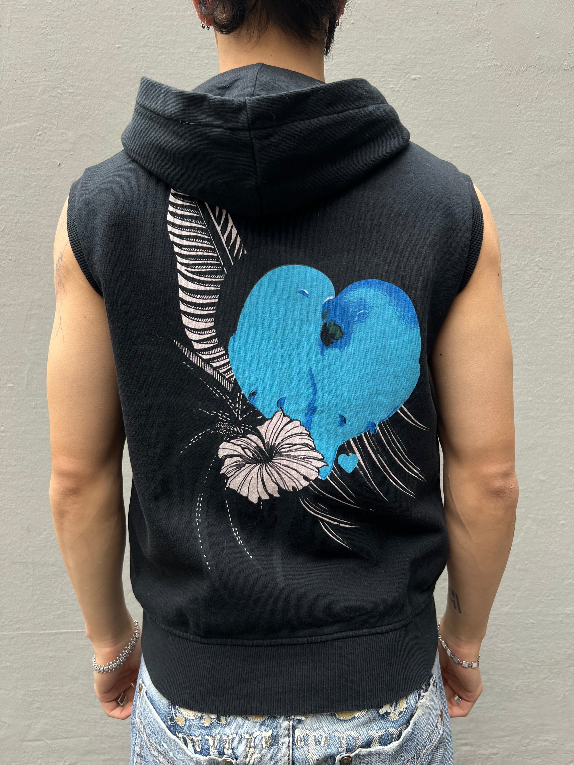 Vintage Sleevless Cavalli Hood-Zip S