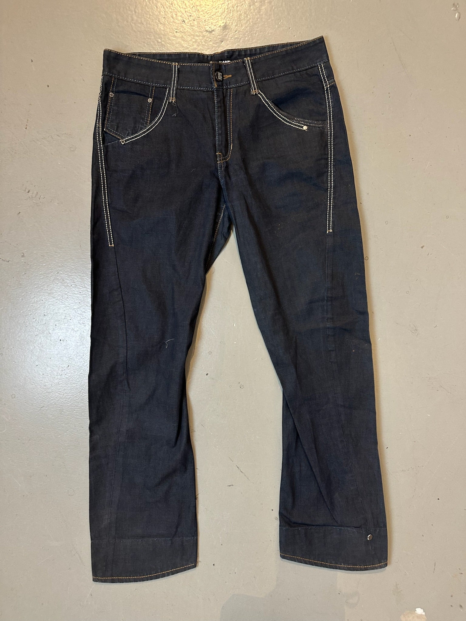 Vintage Black Evisu Flared Denim with Back Print L/XL