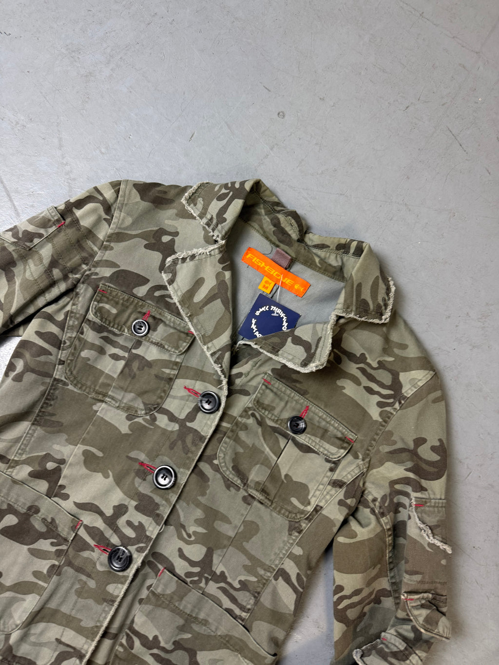 Vintage Camouflage Light Blazer Jacket S/M