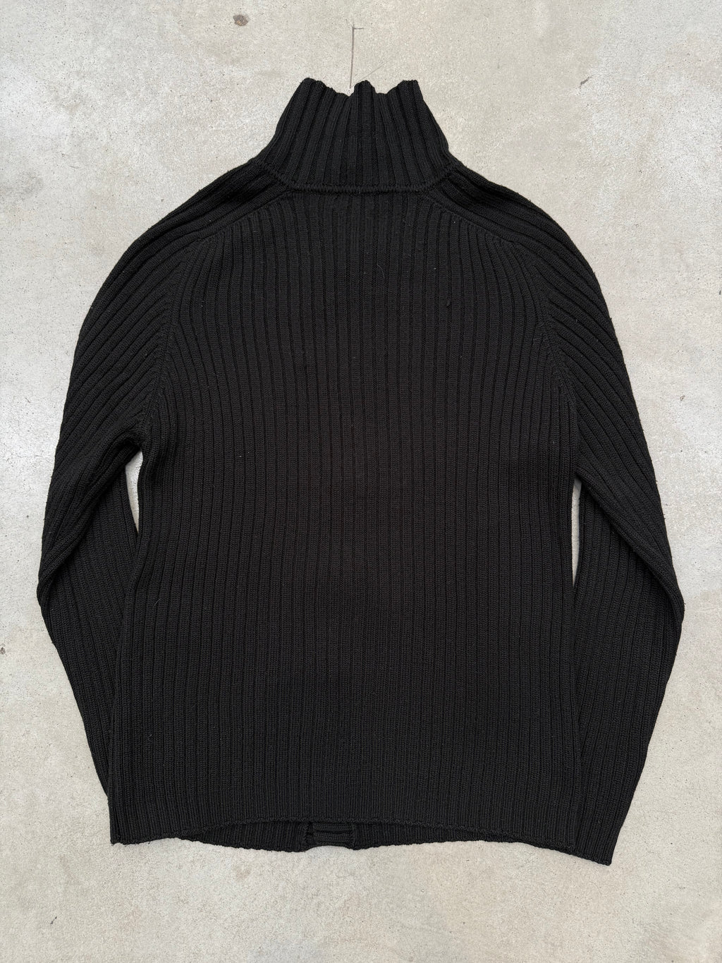 Vintage Dolce&Gabbana Black Button Up Knit Jacket für Herren Y2K Second Hand Fashion