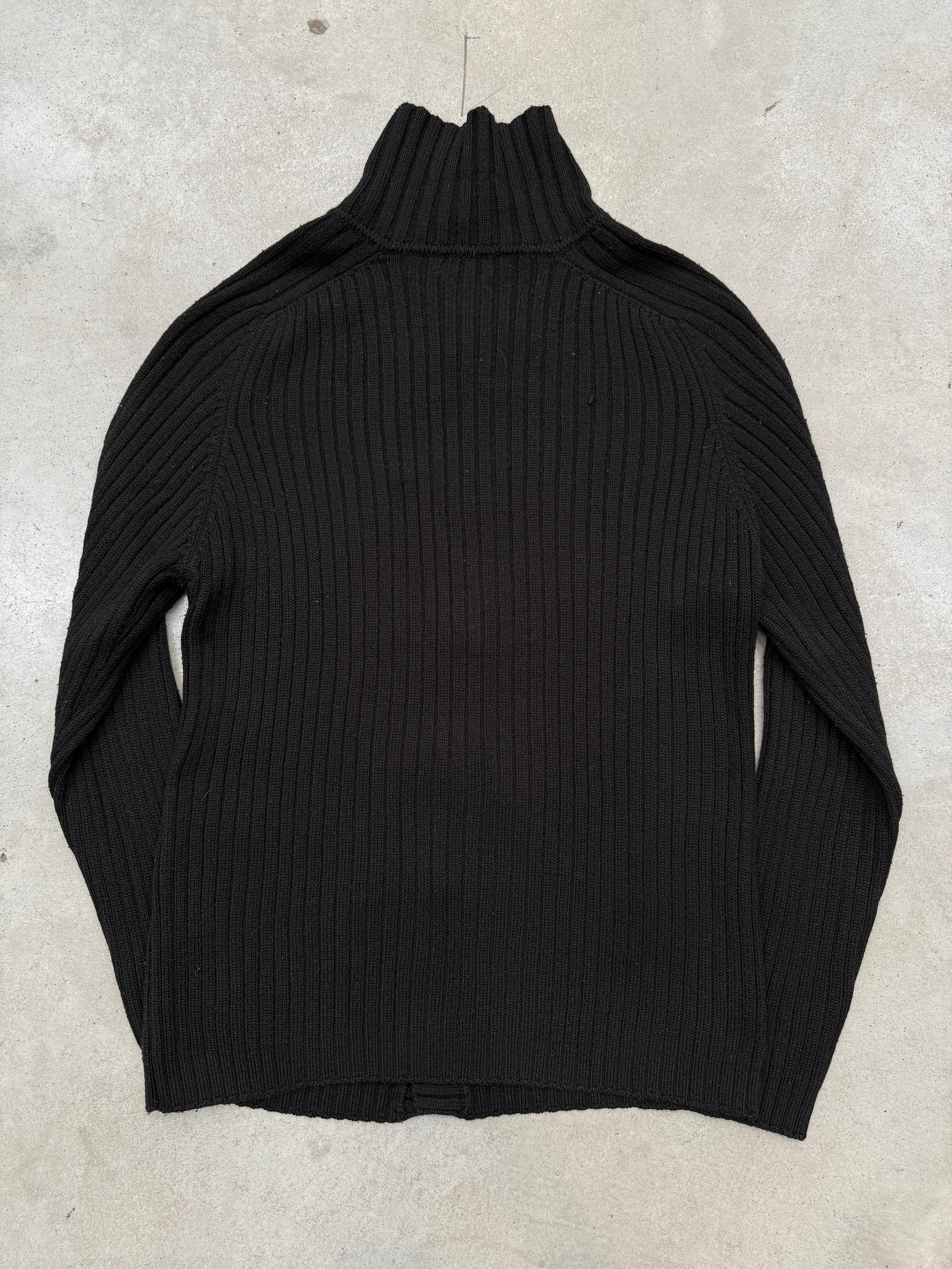 Vintage Dolce&Gabbana Black Button Up Knit Jacket L