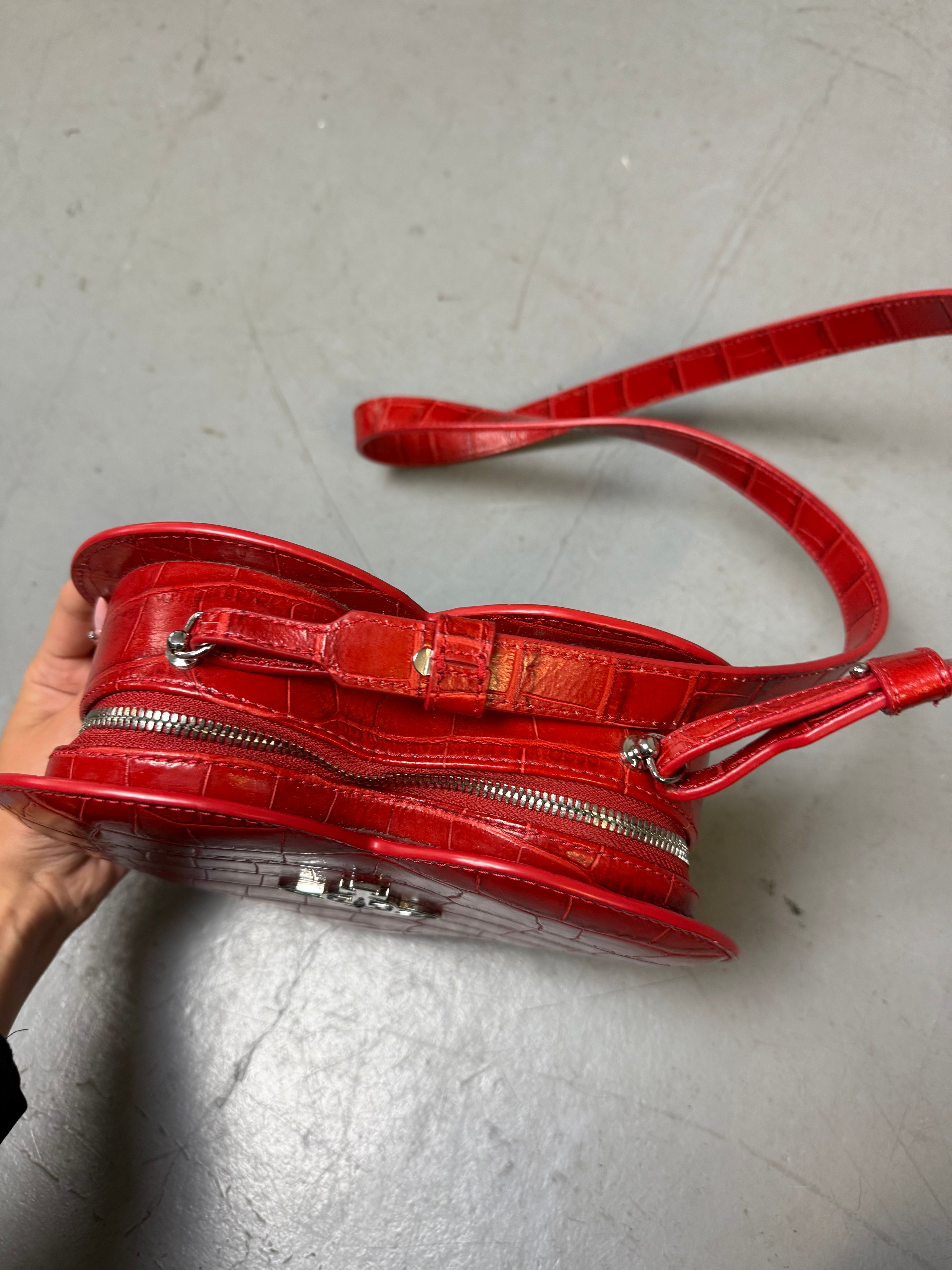 Vivienne Westwood Red Ella Heart Crossbody Bag