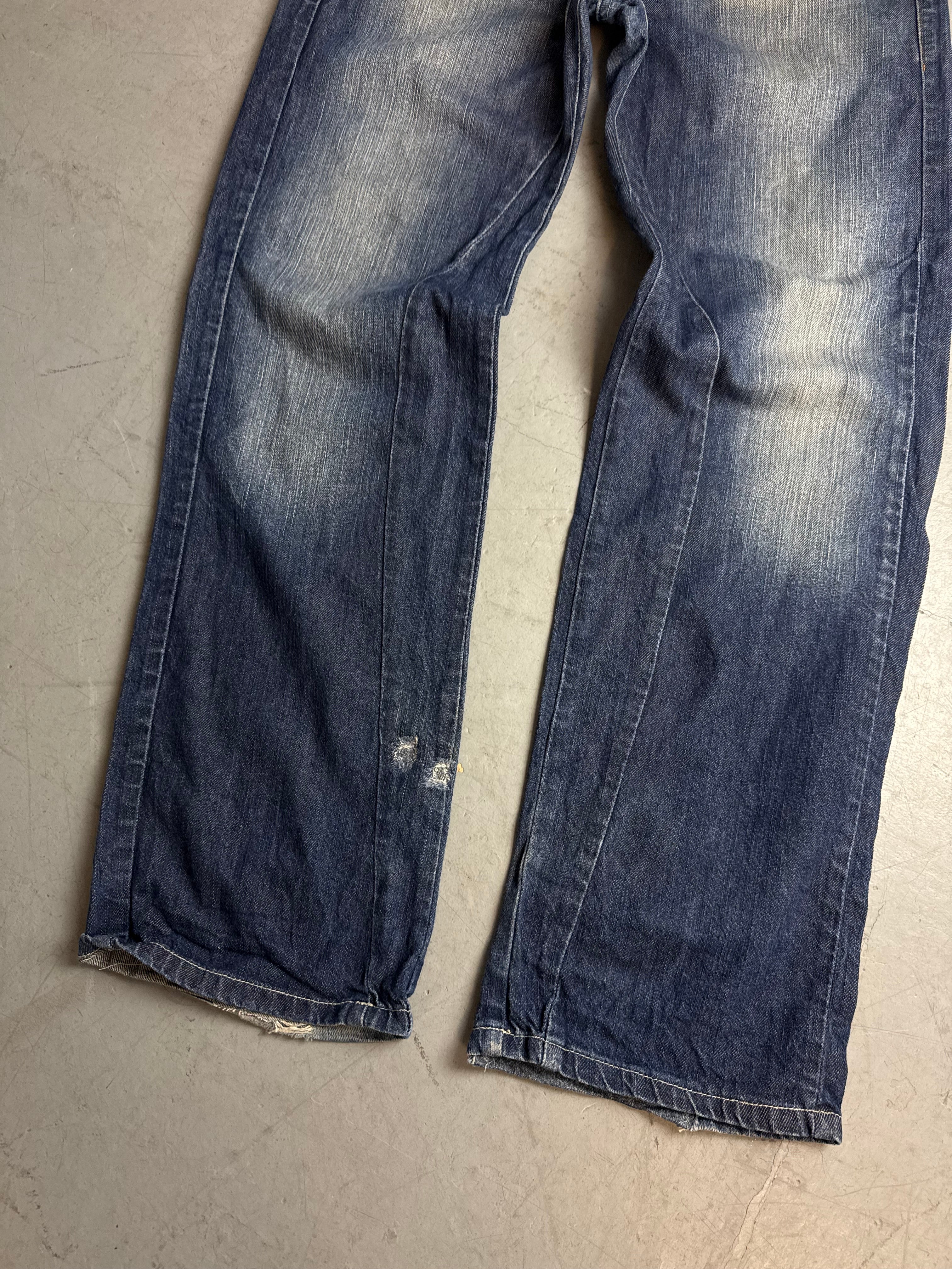 Vintage g-Star baggy Jeans für Herren mit back stitching. Y2K 2000s second Hand Fashion 