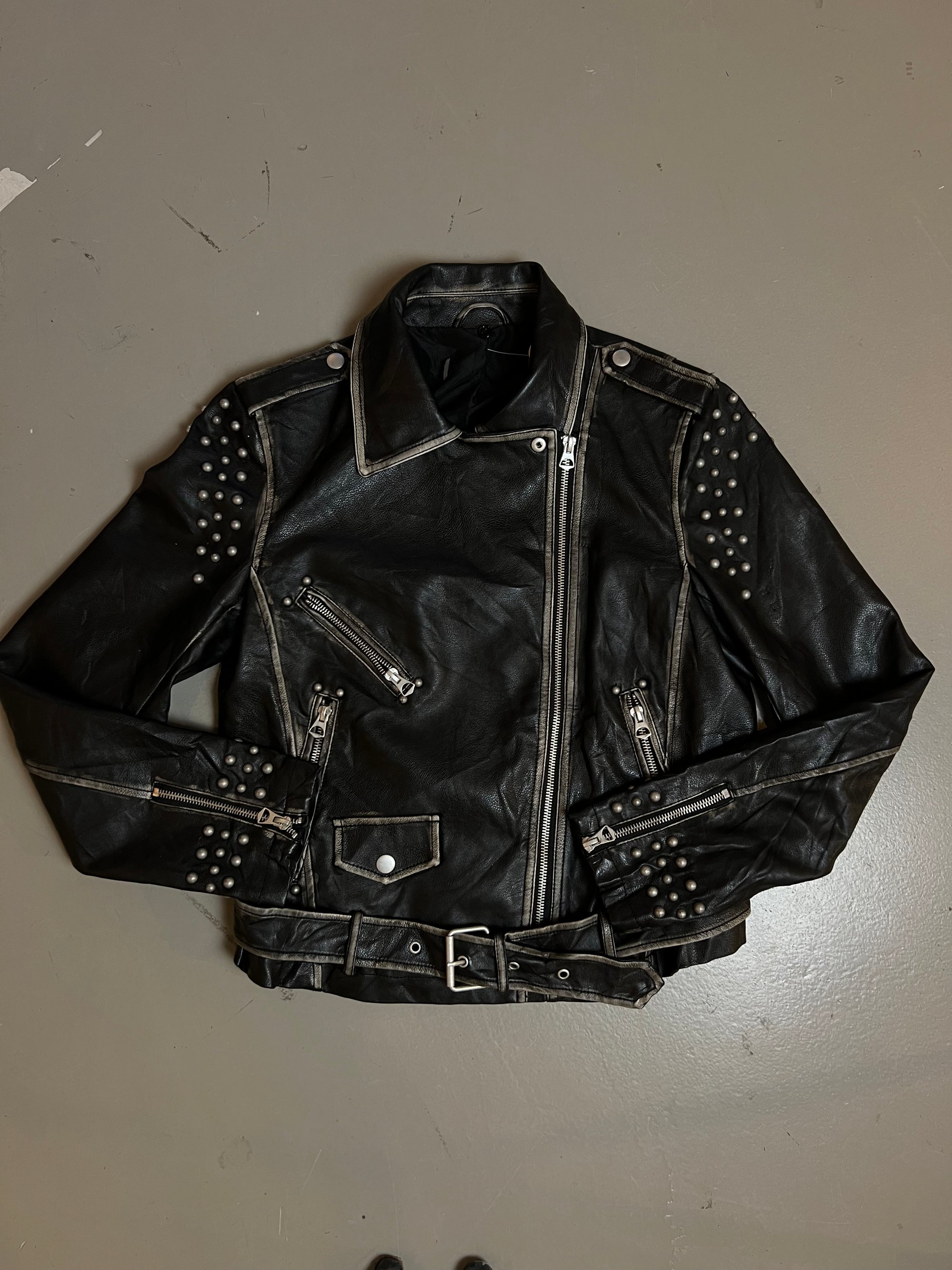 Produkt  Bild der Vintage Leather Jacket M von vorne 