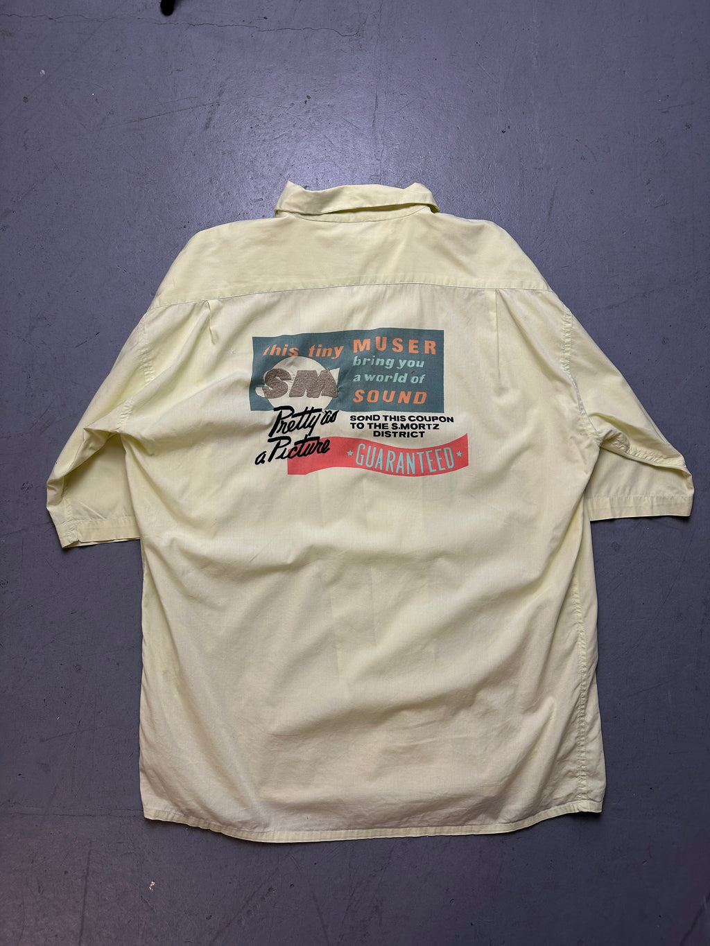 Produktbild von Vintage Green/Yellow Printed Shirt L/XL von hinten