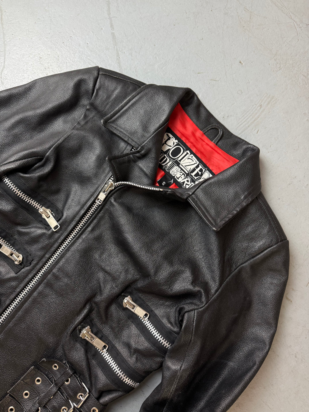 Vintage Poizon Industries Black Leather Jacket M