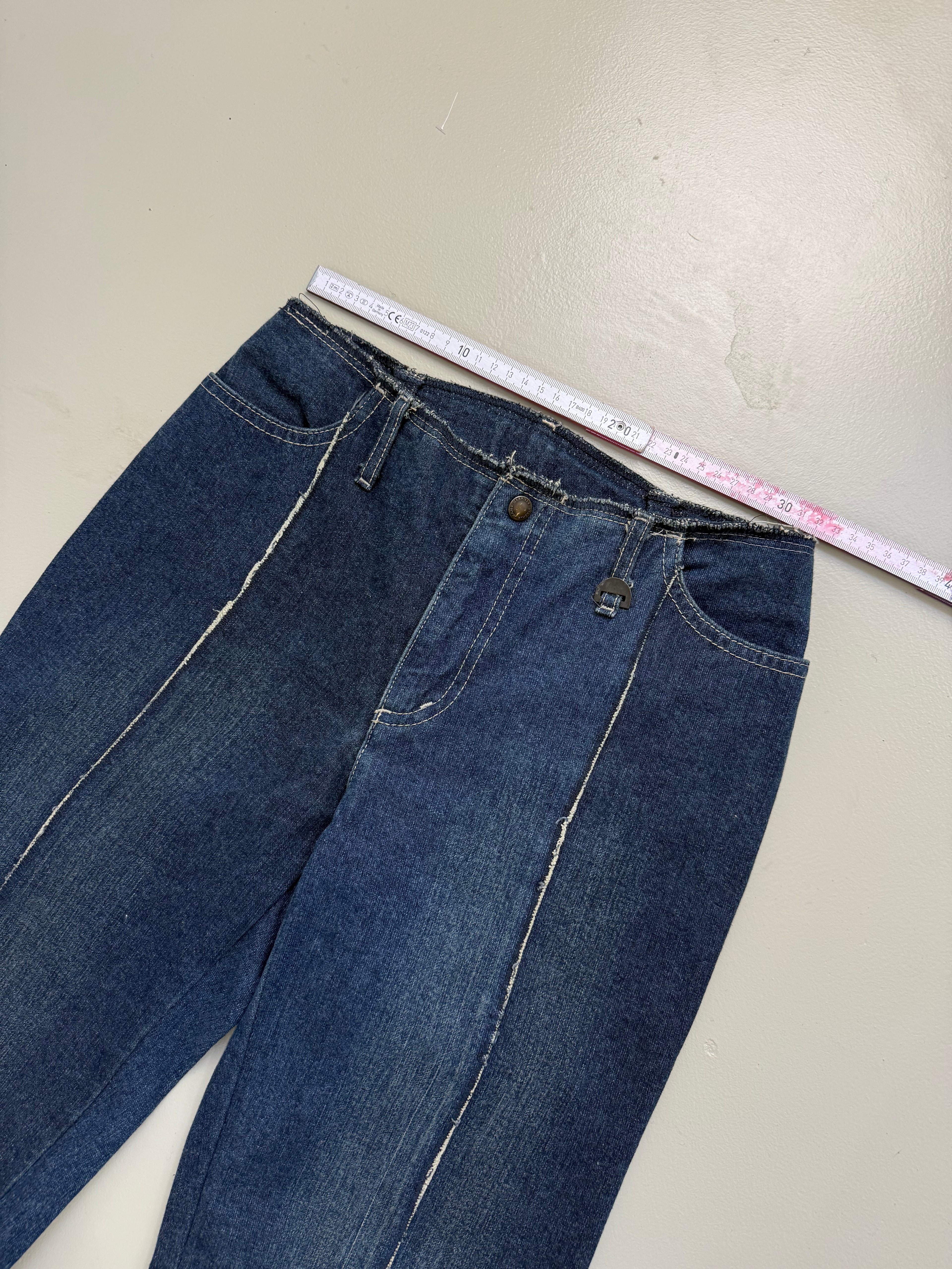 Vintage Flared Patched Denim S
