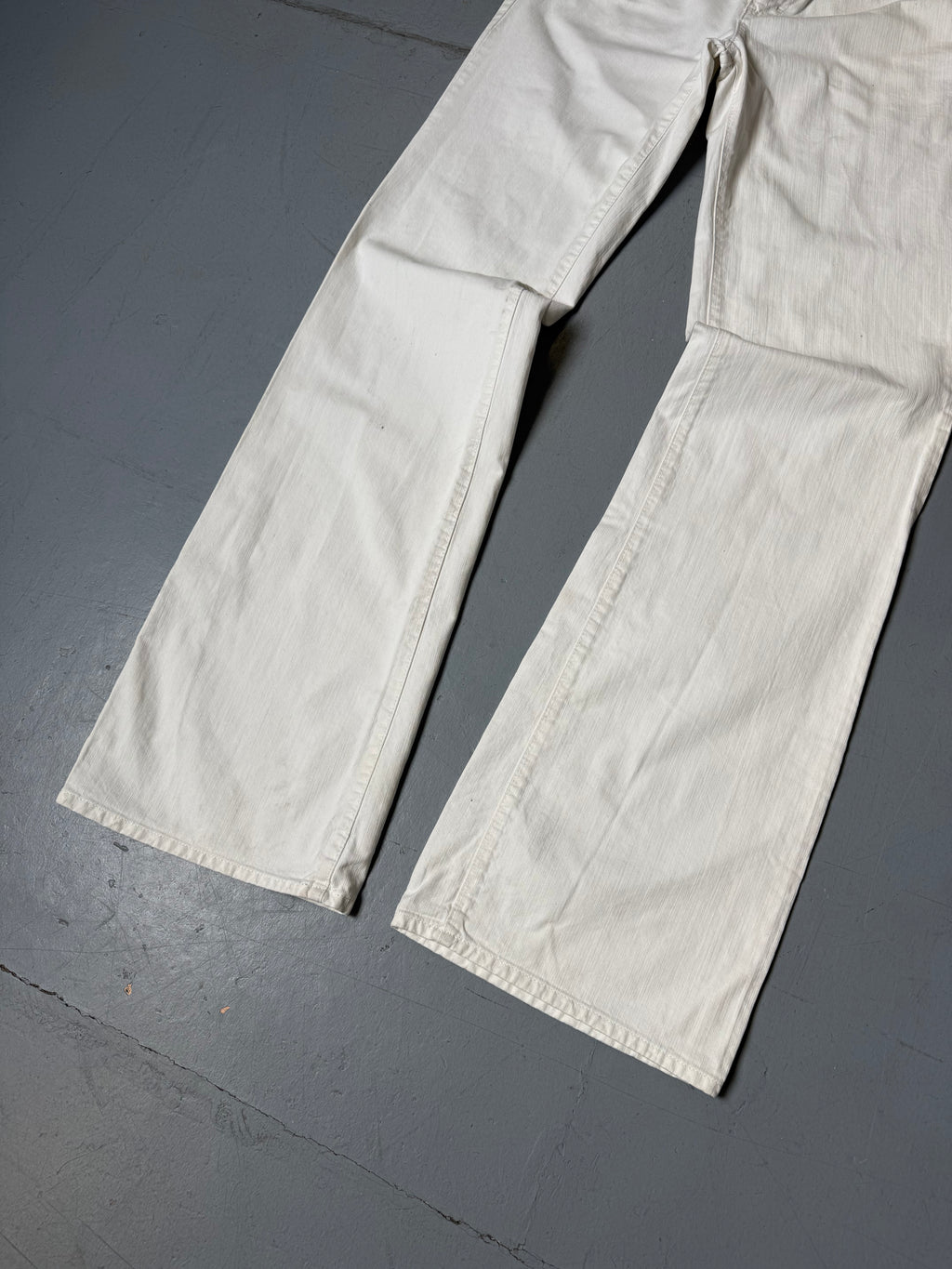 Vintage Gas White Low Waist Jeans für Damen. Y2K Secondhand 2000s Fashion.