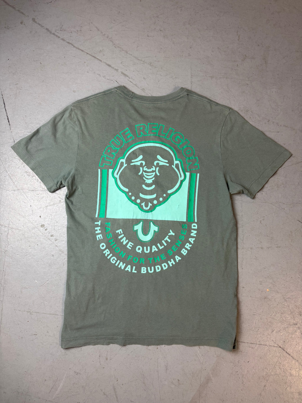 Produktbild von Vintage True Religion Blue/Grey Backprint T-Shirt M von hinten