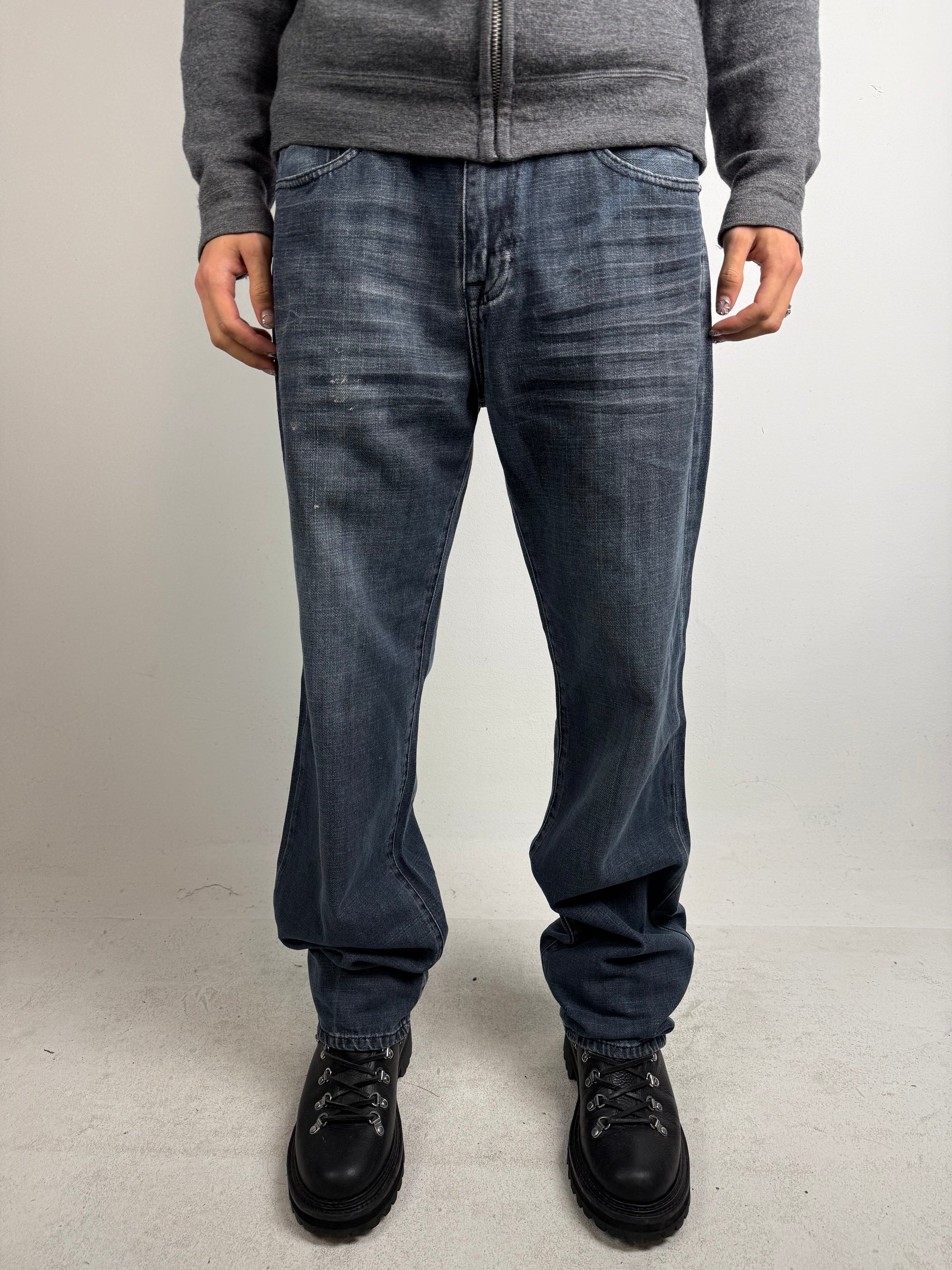 Vintage Ecko Unltd. Grey Blue Baggy Denim Jeans M