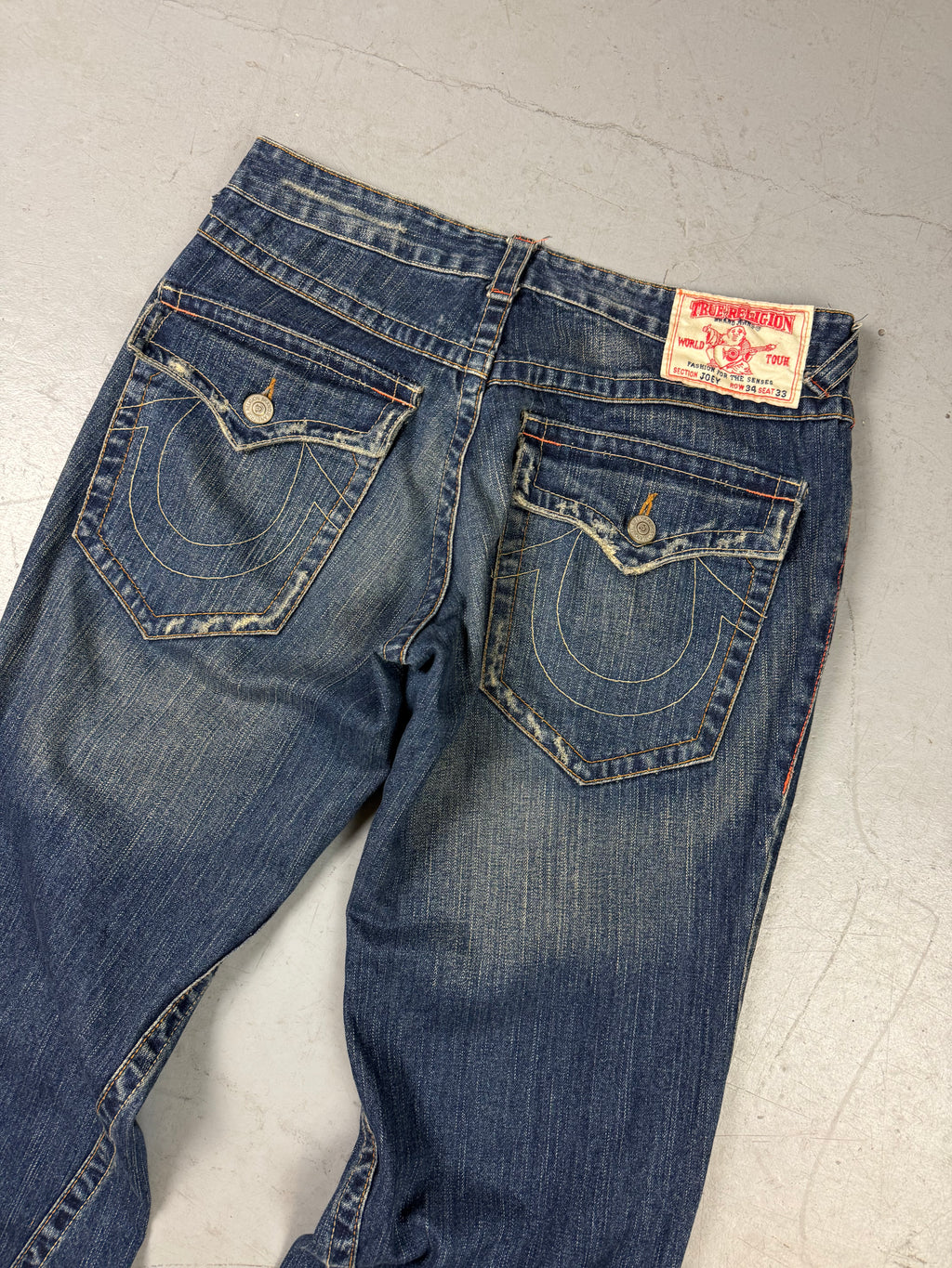 Vintage True Religion Dark Blue Flared Denim M/L