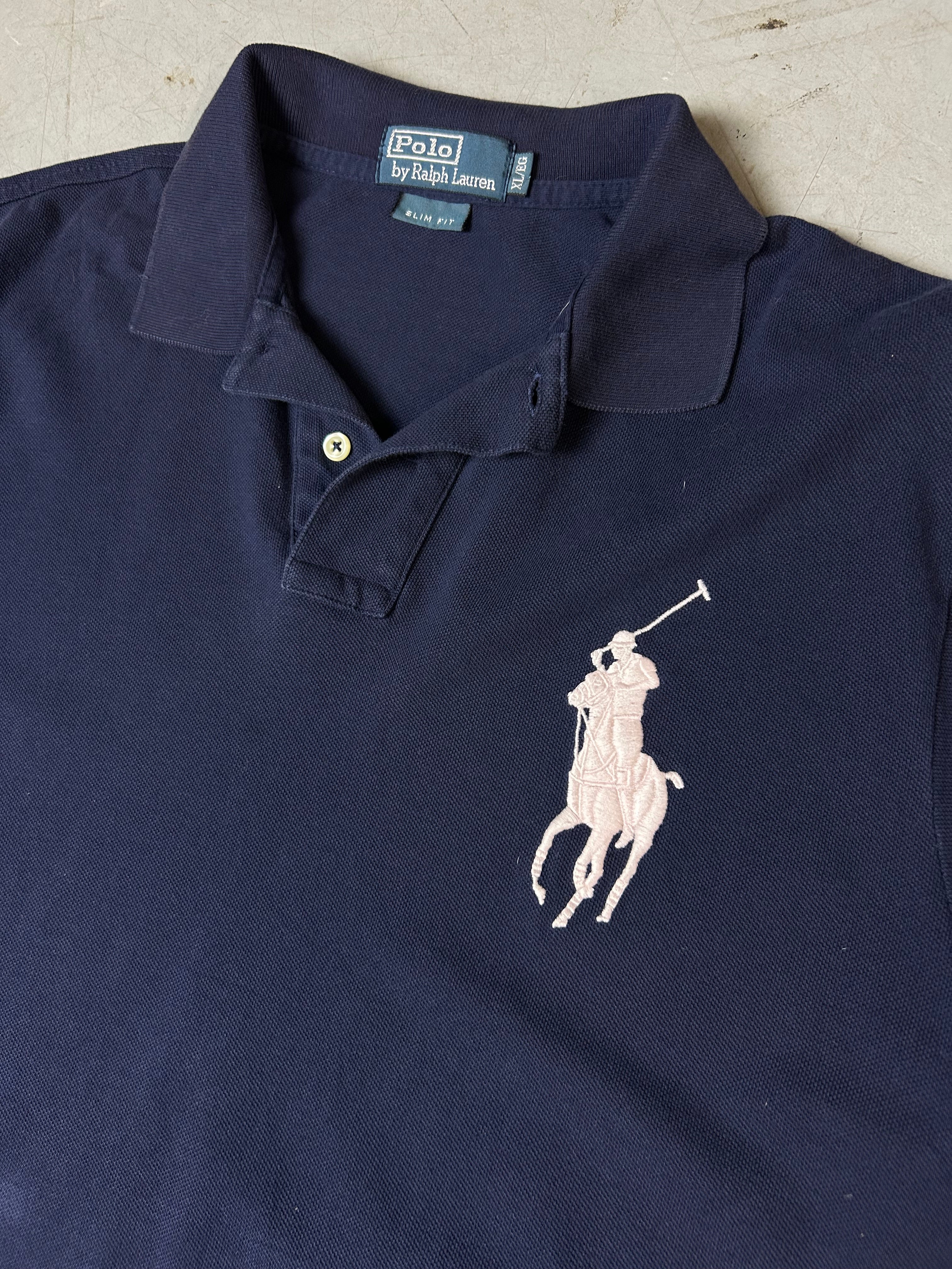 Detailliertes Produktbild von Vintage Polo Ralph Lauren Dark Blue Shirt XL von vorne