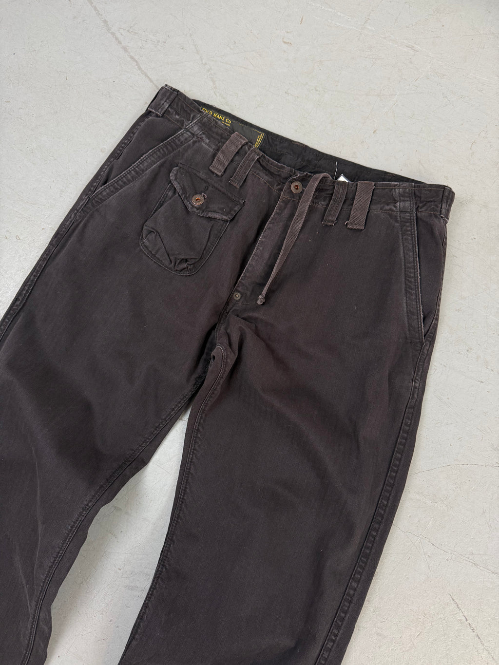 Vintage Polo Jeans Black Straight Leg Pants für Herren. Secondhand Y2K 2000s Fashion