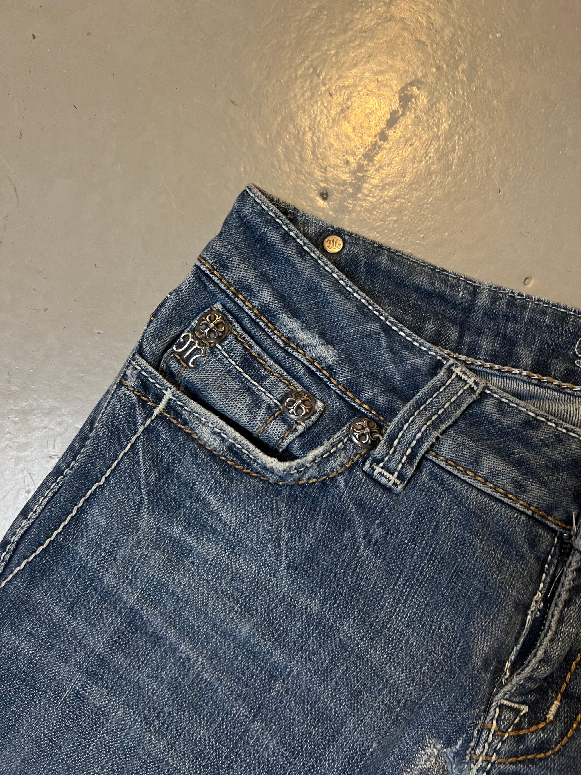 Vintage Miss Me Boot Cut Blue Washed Denim S