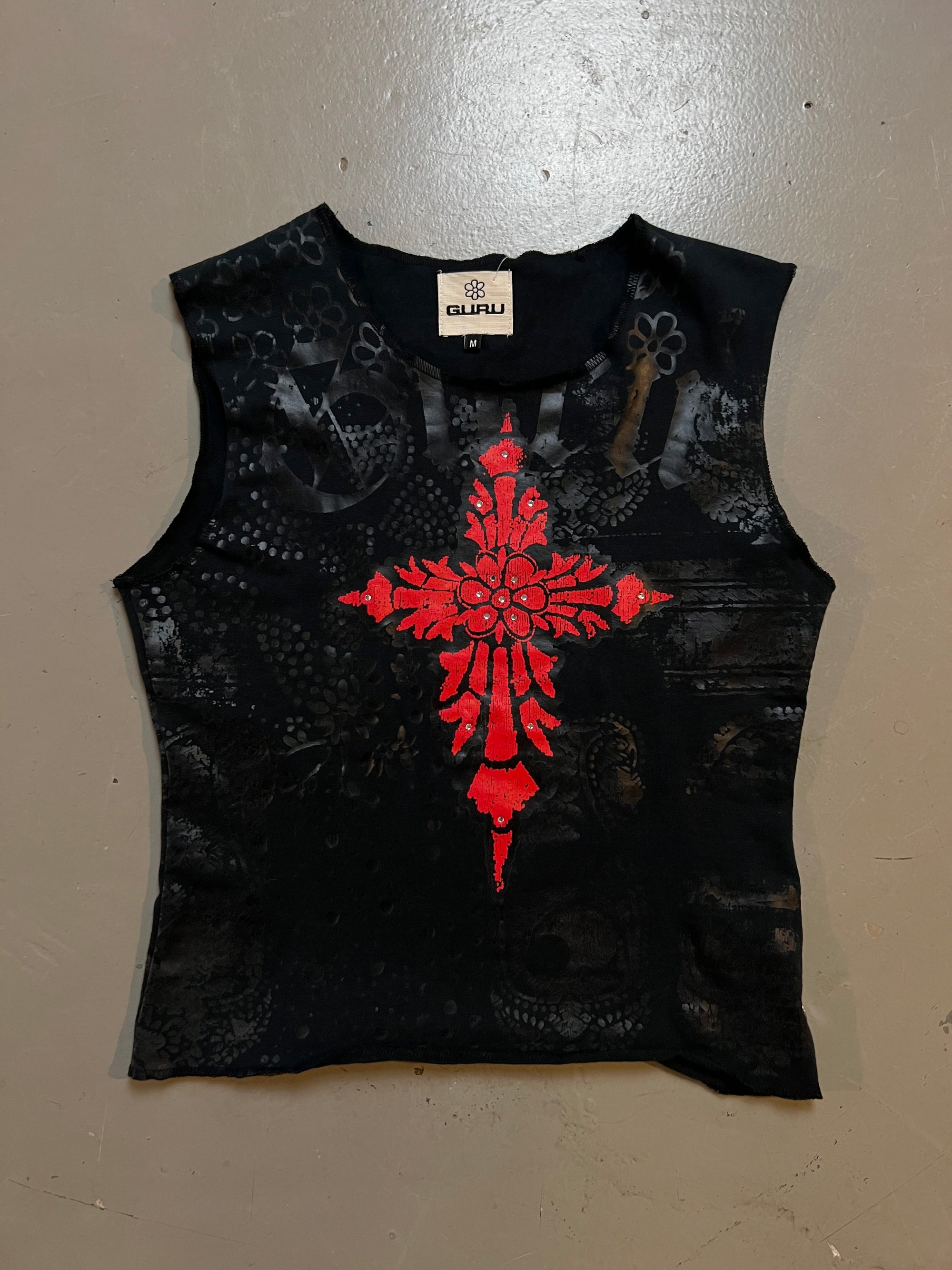 Vintage Black Guru Tank Top M