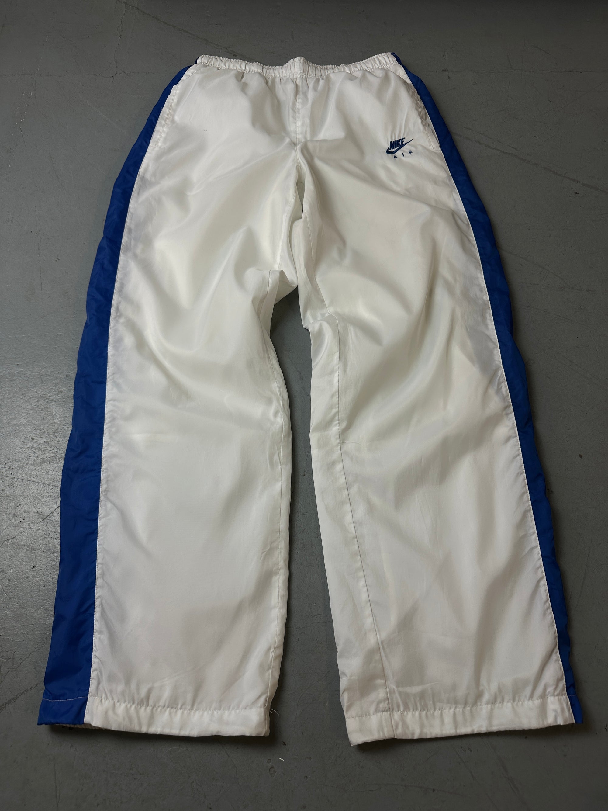 Produktbild von Vintage Nike White/Blue Trackpants Von vorne 