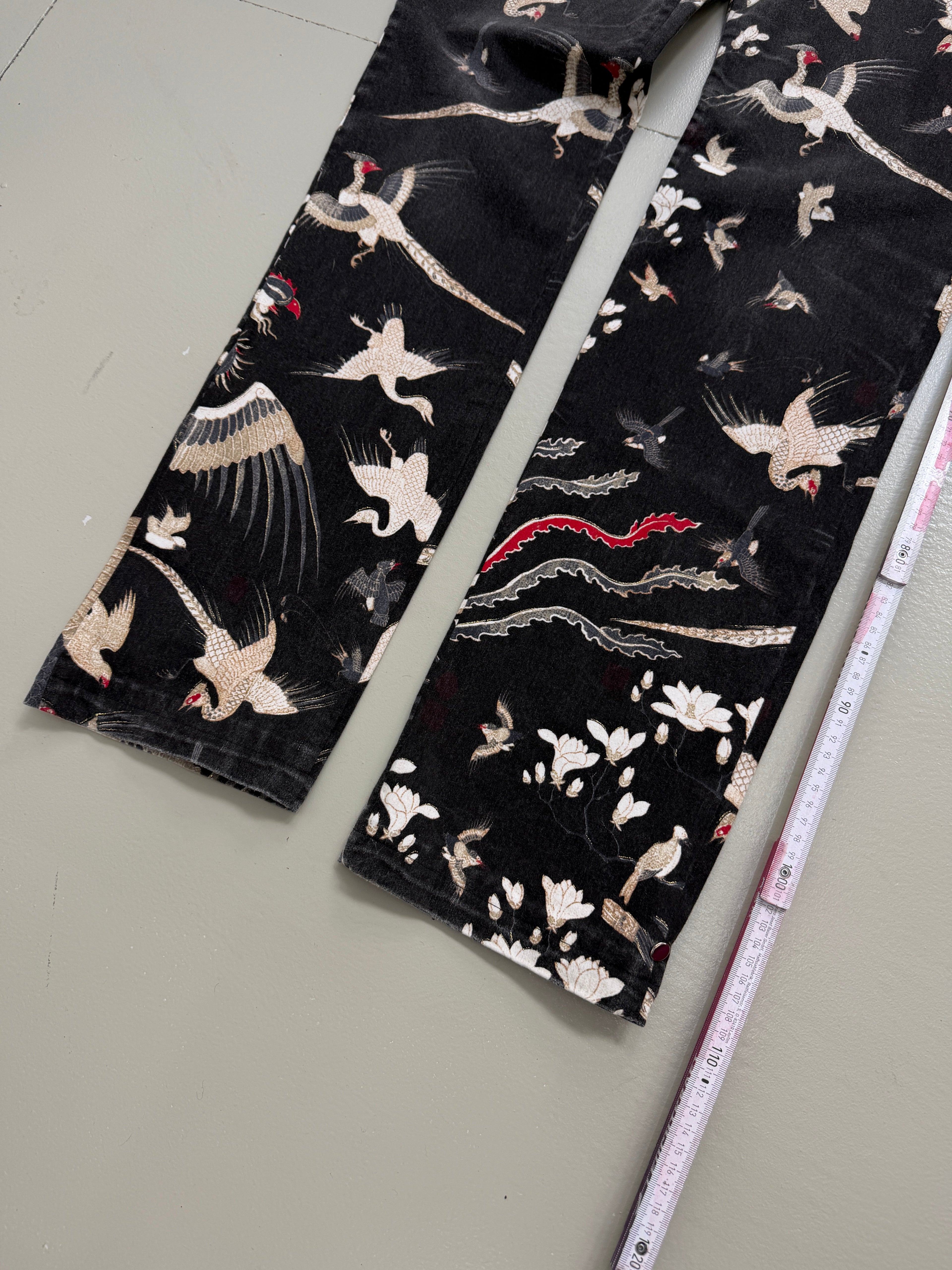 Vintage Printed Cavalli Straight Fit Denim M