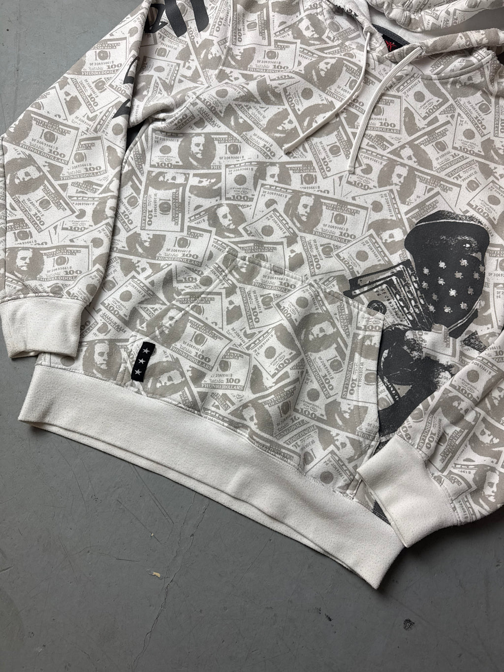 Y2K No Fear Money Printed Hoodie vintage hoodie 