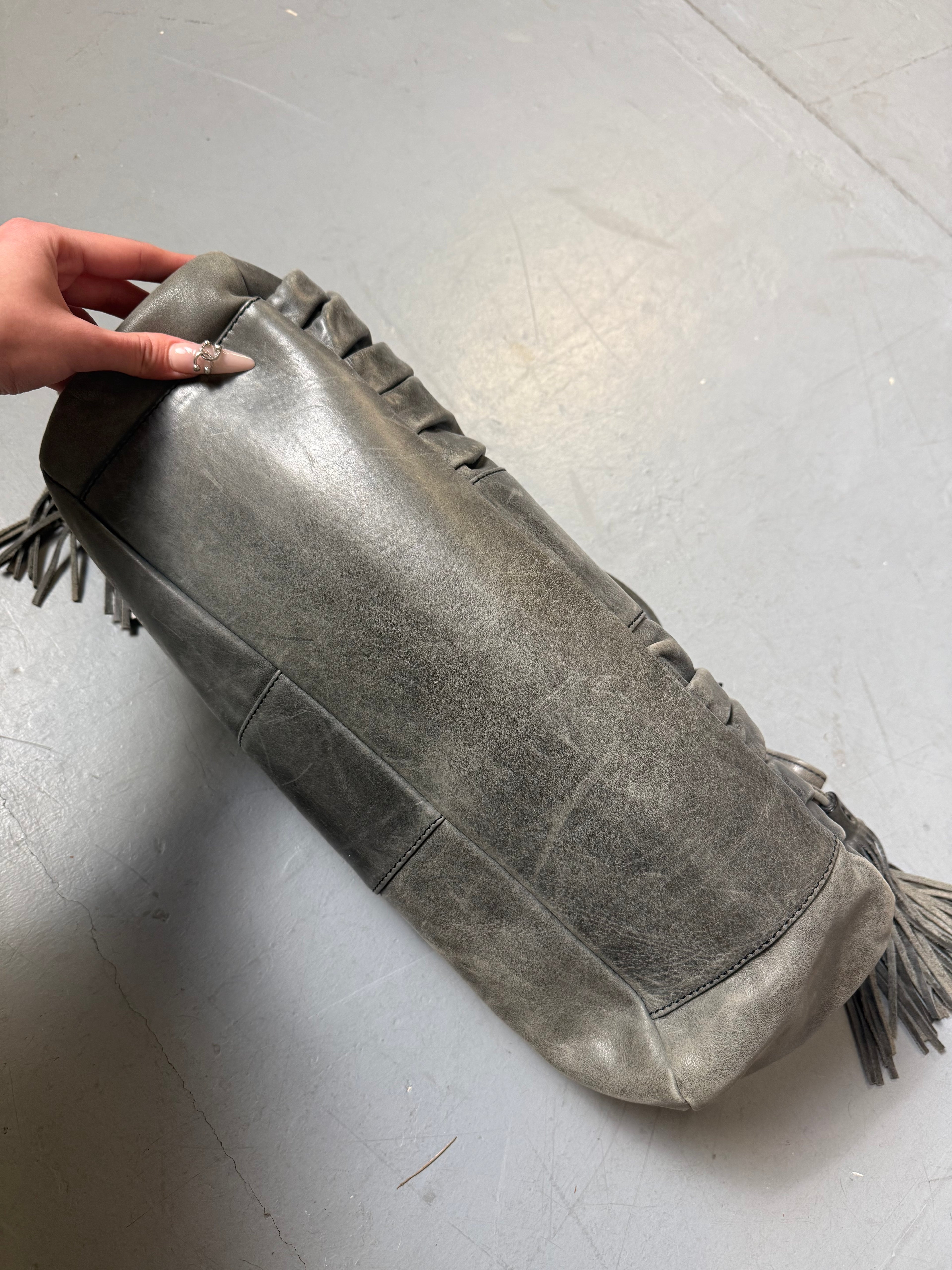 Vintage Dolce&Gabbana Grey Leather Handbag