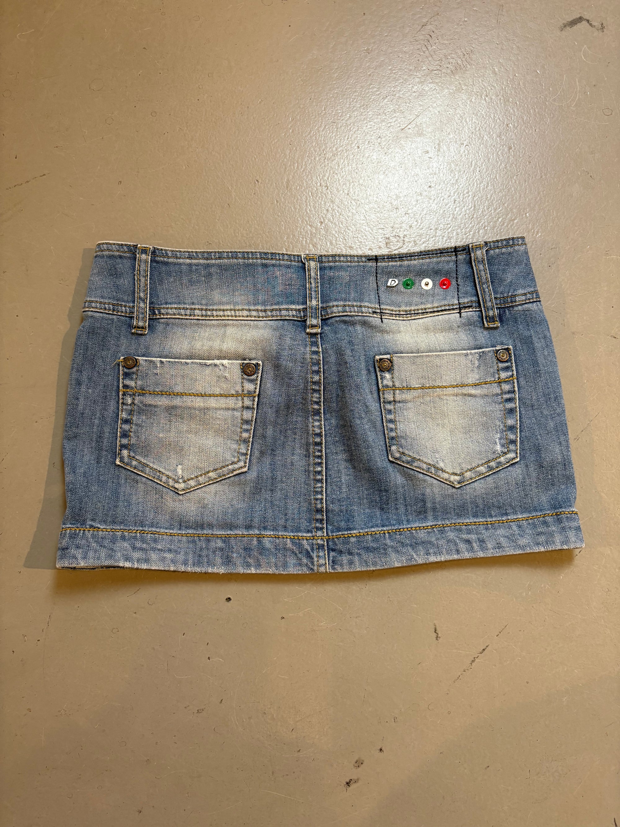 Vintage Denim Mini Skirt S
