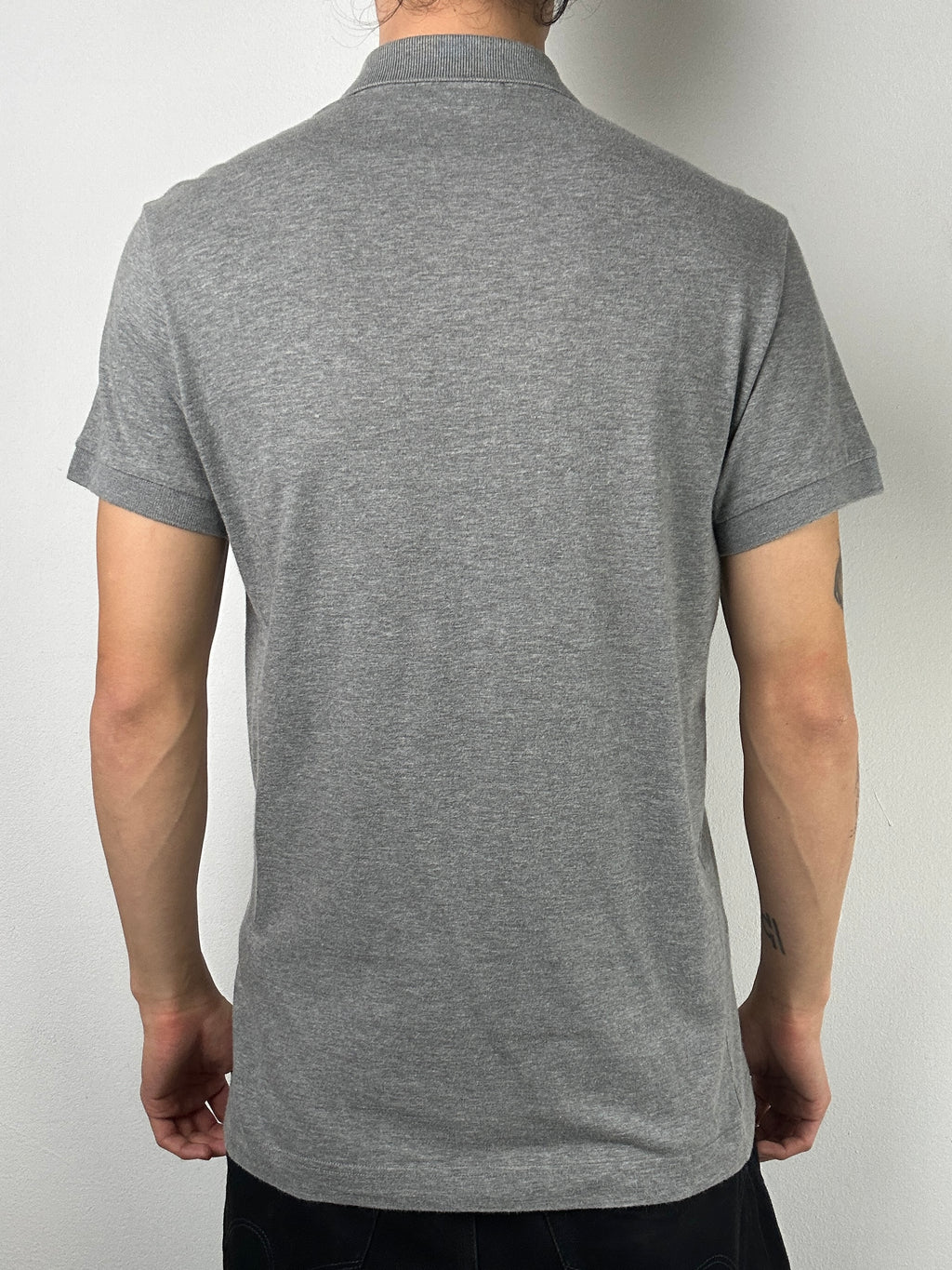 Vintage Dolce&Gabbana Grey Polo Shirt für Herren. 2000s Second Hand 2000s Fashion