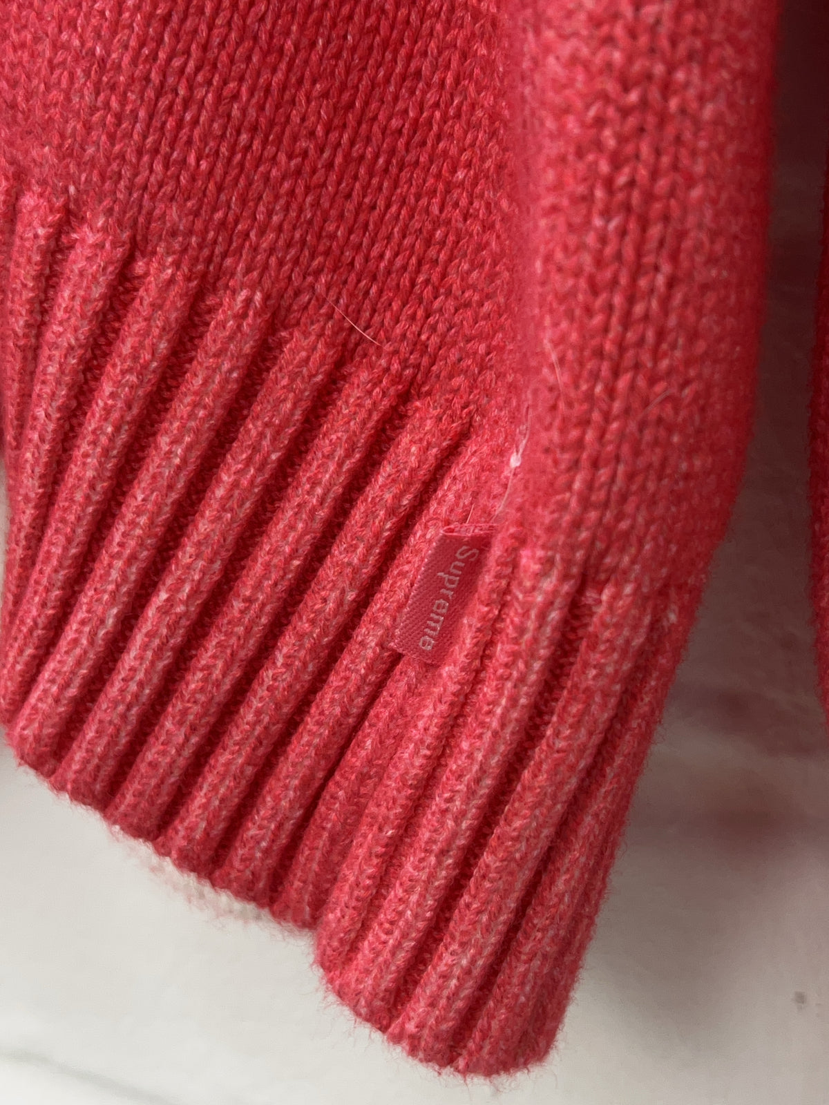 Supreme Printed Washed Knit Sweater Pink (L)