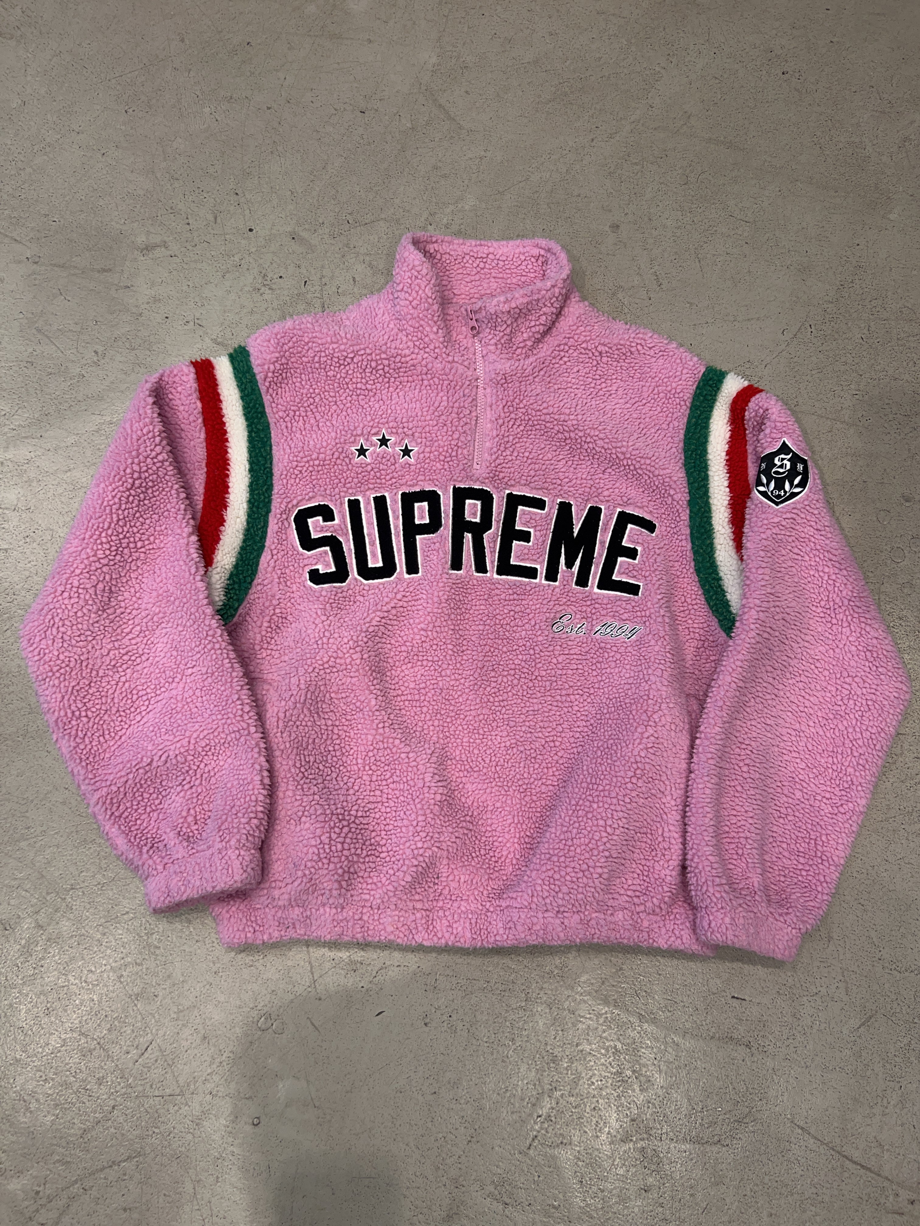 Vintage Supreme FW23 Arc Half Zip Fleece Sweater (S)