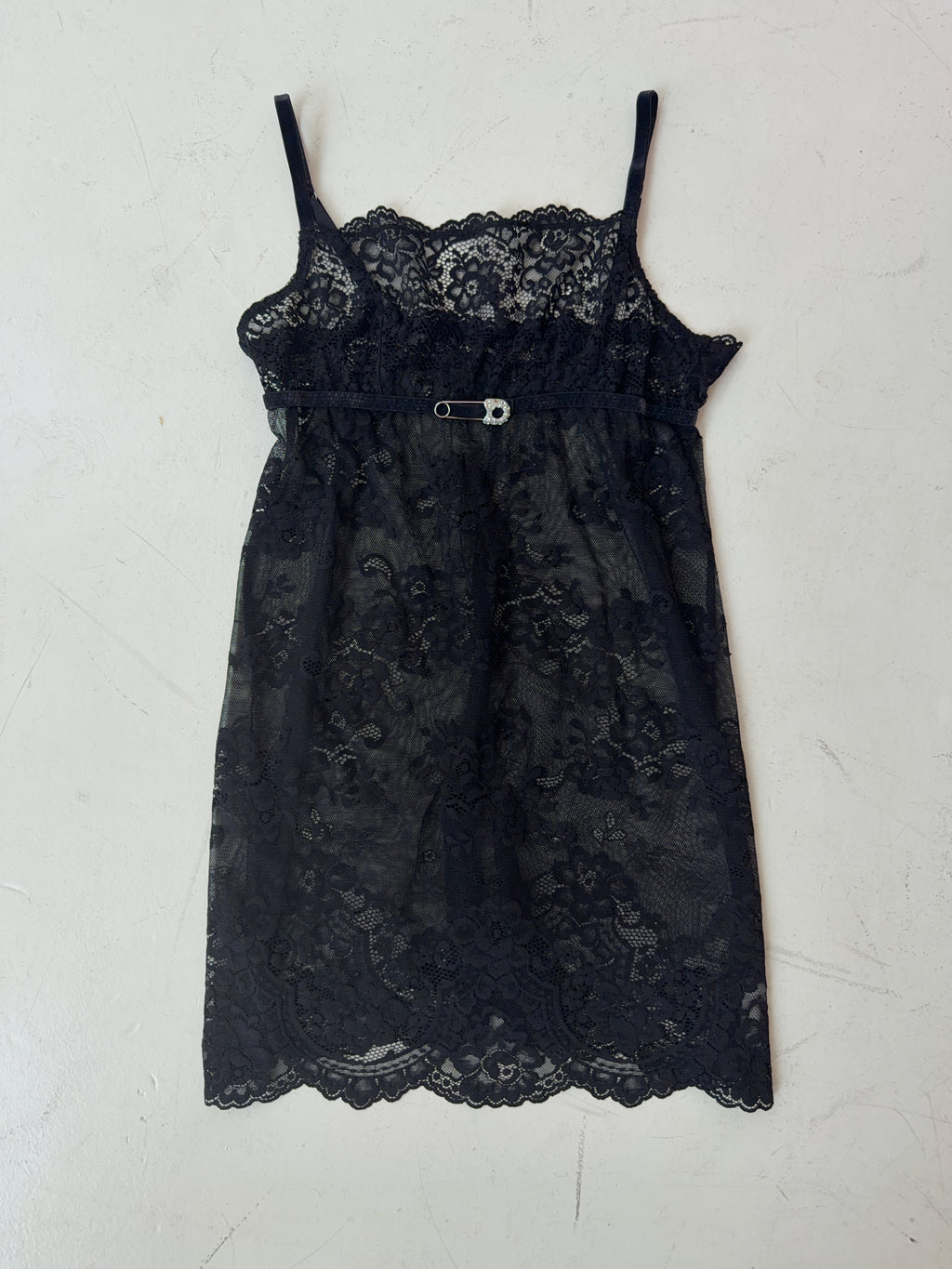 Vintage Black Lace Top (M)