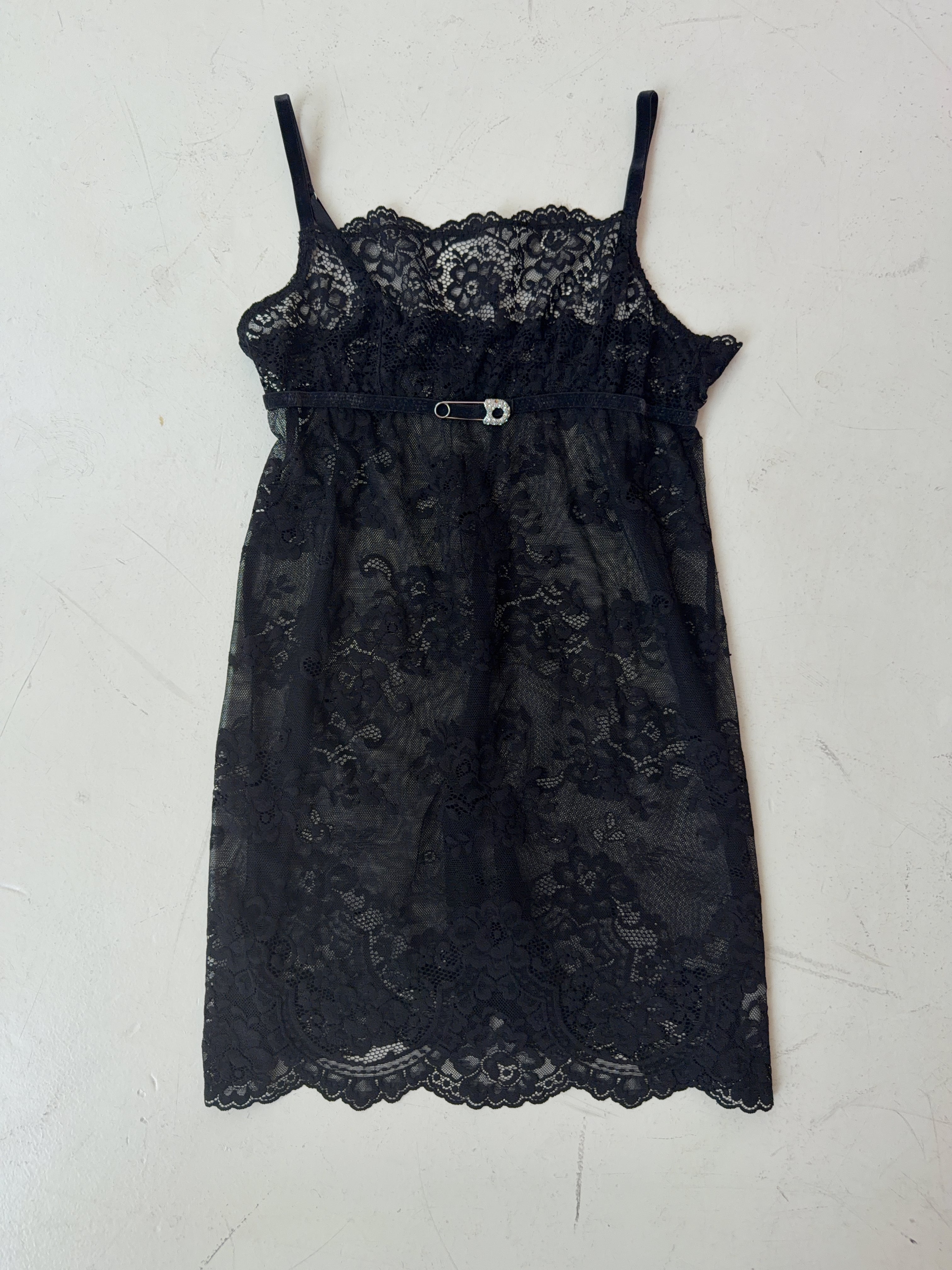 Vintage Black Lace Top (M)