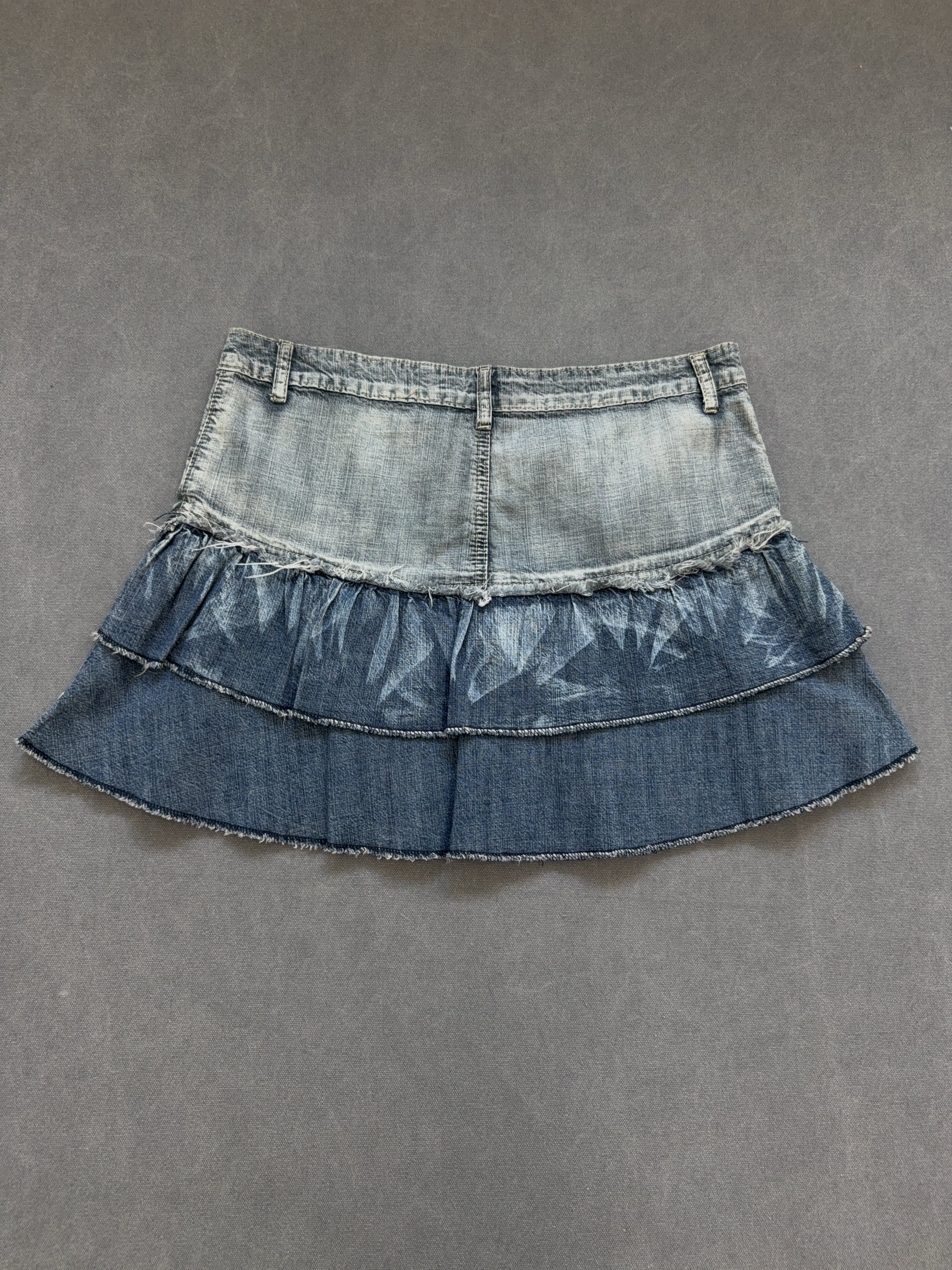 Vintage Denim Mini Skirt für Damen. Y2K Second Hand 2000s Fashion 