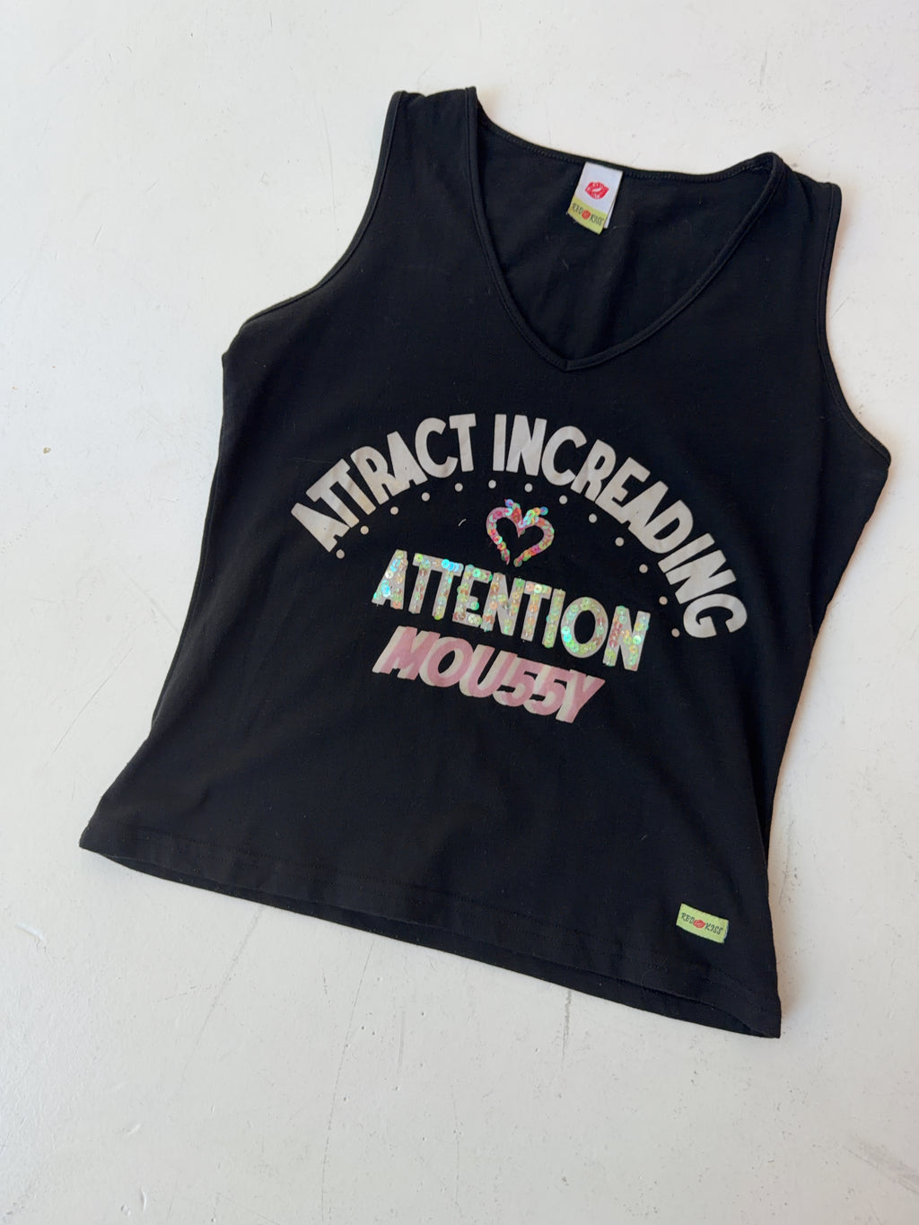 Vintage Red Kiss Top (L)