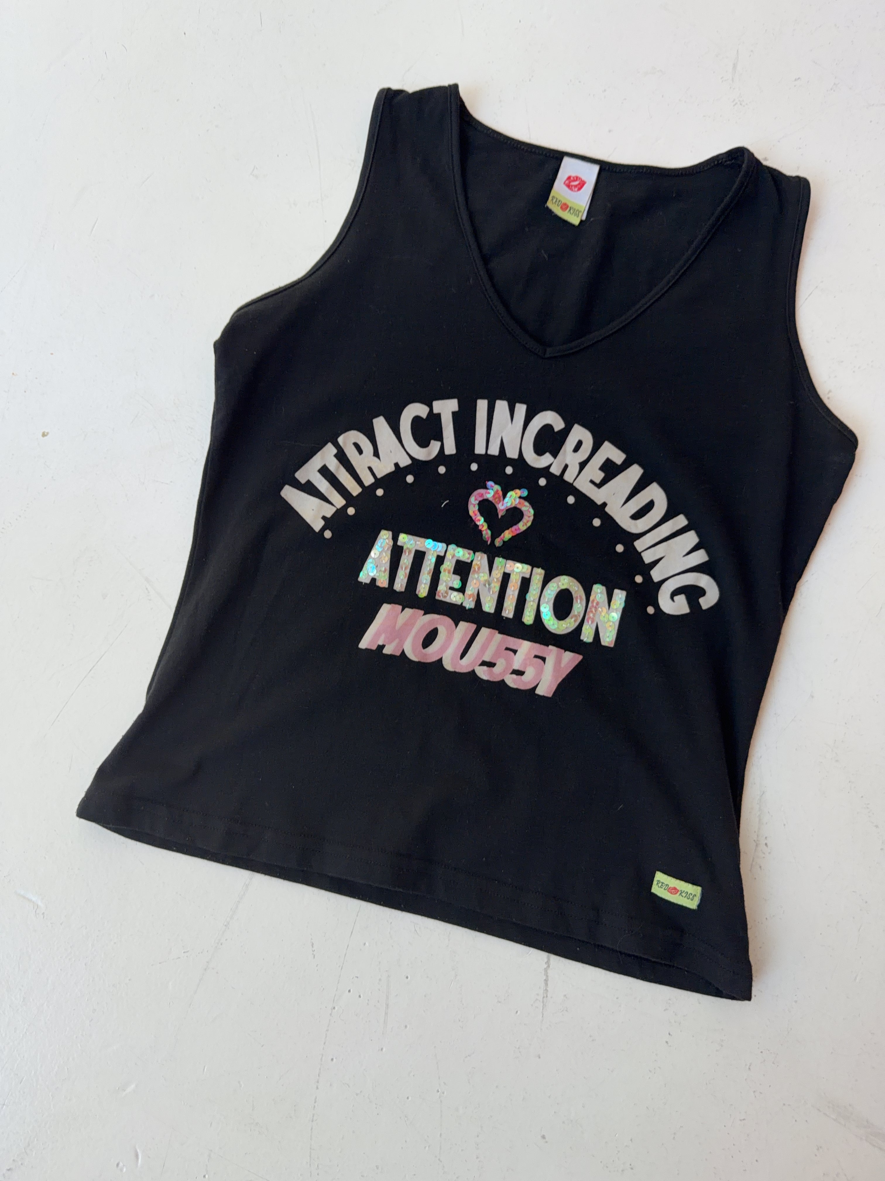 Vintage Red Kiss Top (L)