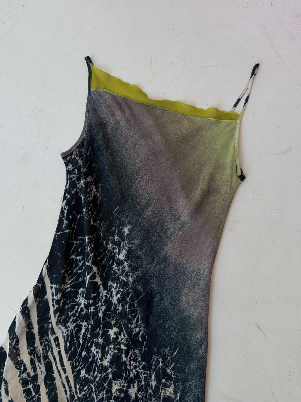 Vintage Green and Black Dress (XL)