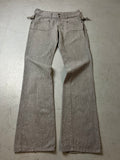 Vintage Diesel Grey Striped Pants für Damen. Y2K Second Hand 2000s Fashion