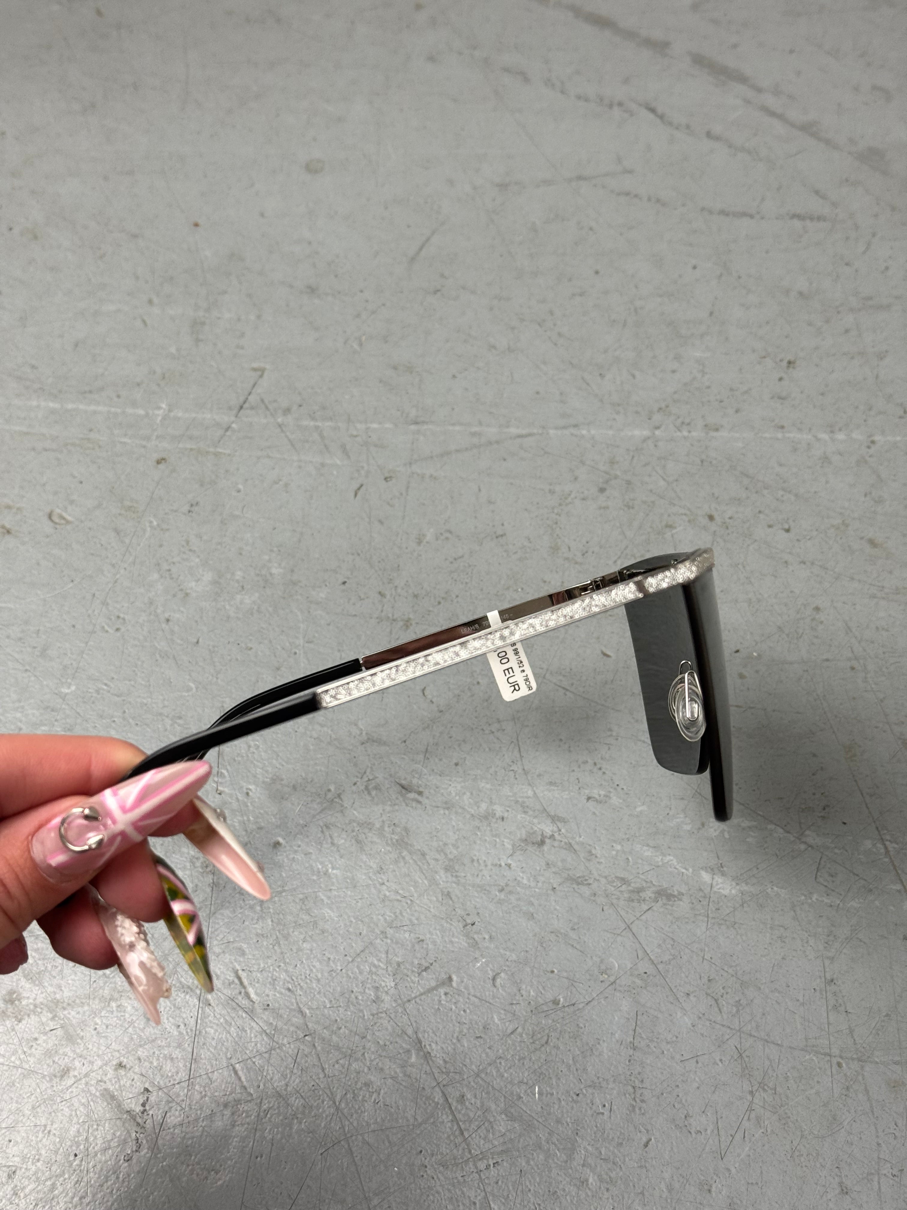 Jimmy Choo Black Glitter Sunglasses. Secondhand 2000s Fashion