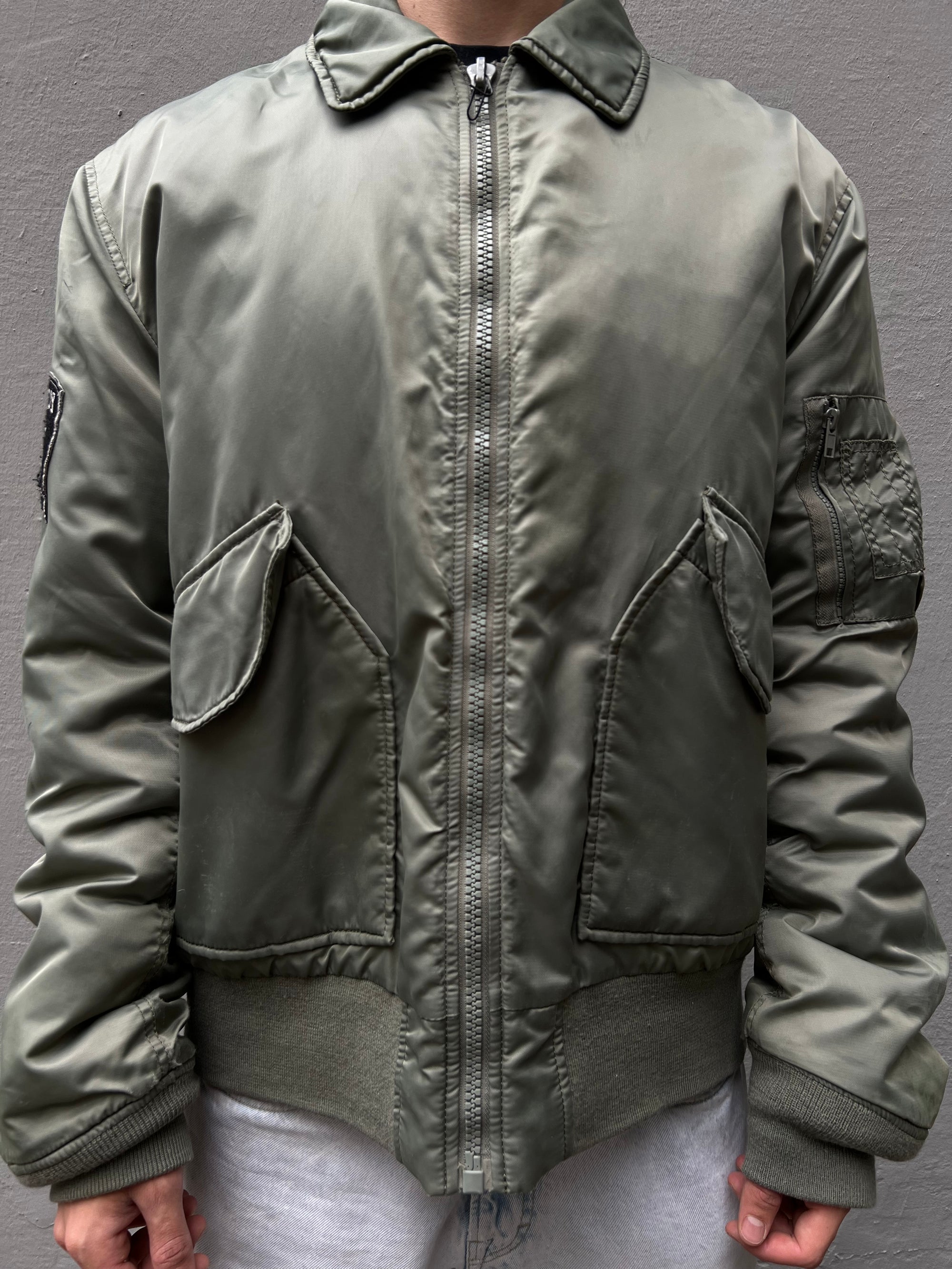 Vintage Green Playboy Bomber Jacket L/XL