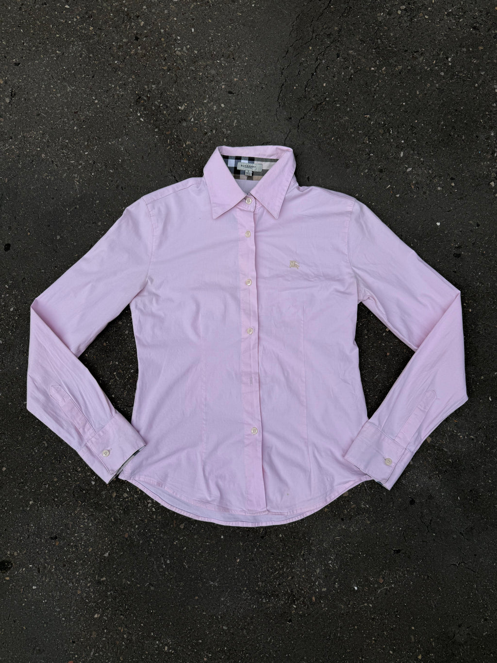 Vintage Burberry Pink Button Up Shirt XS