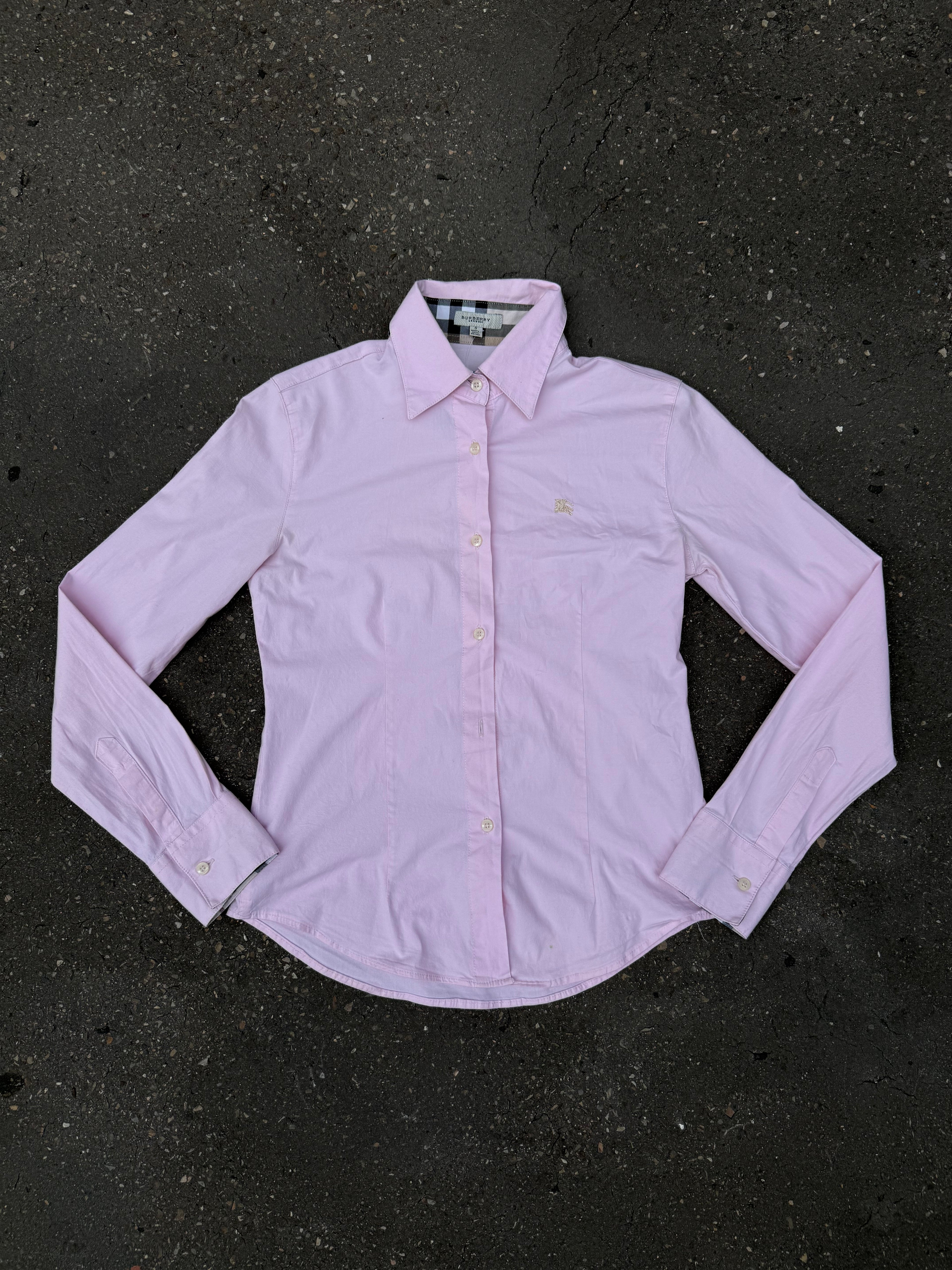 Vintage Burberry Pink Button Up Shirt XS